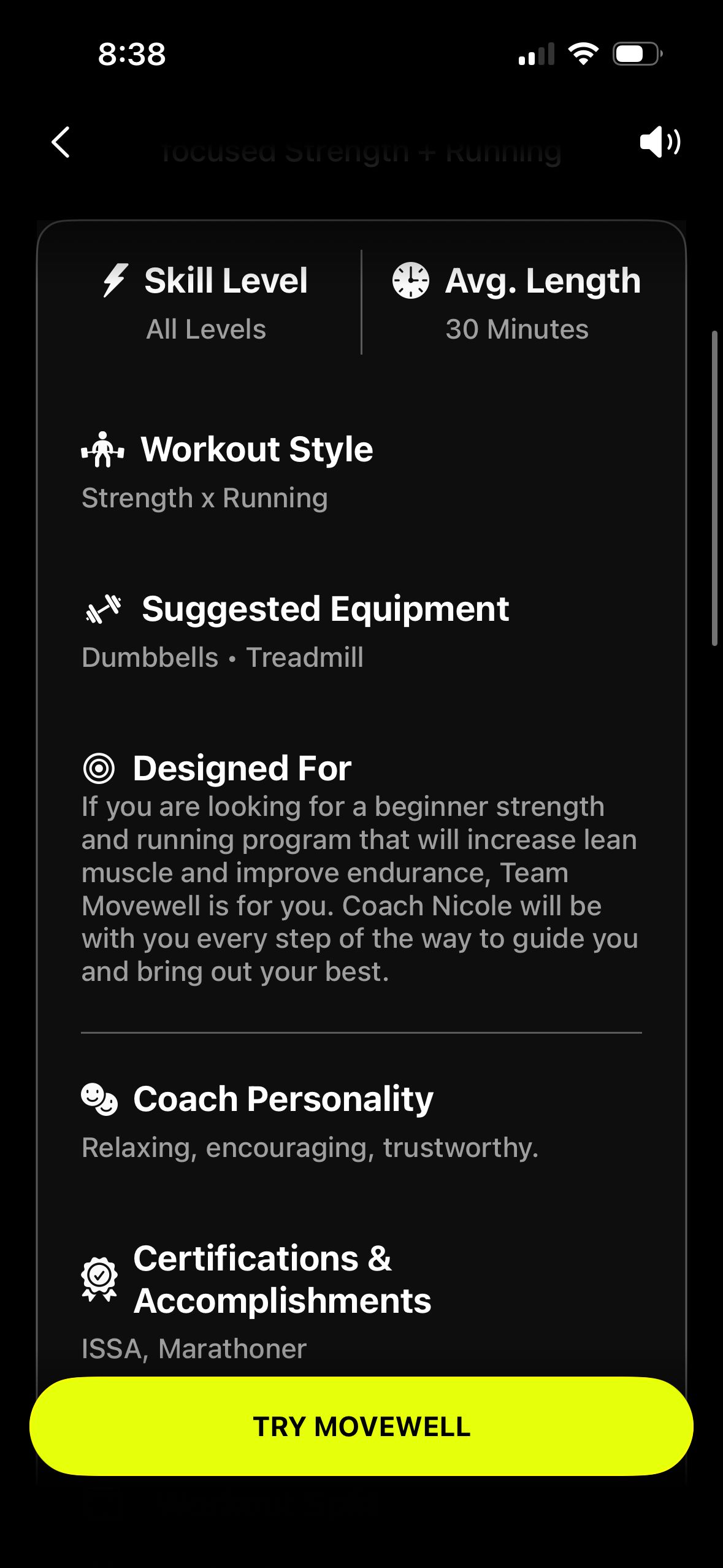 Information Screen (Ladder)