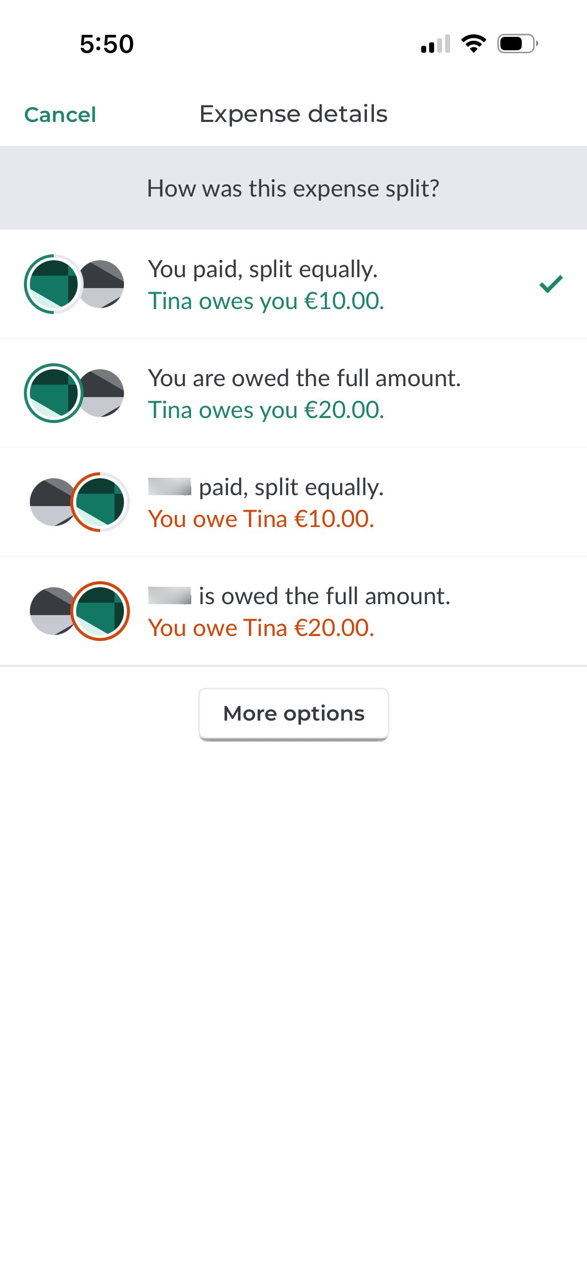 Expense Details (Splitwise)