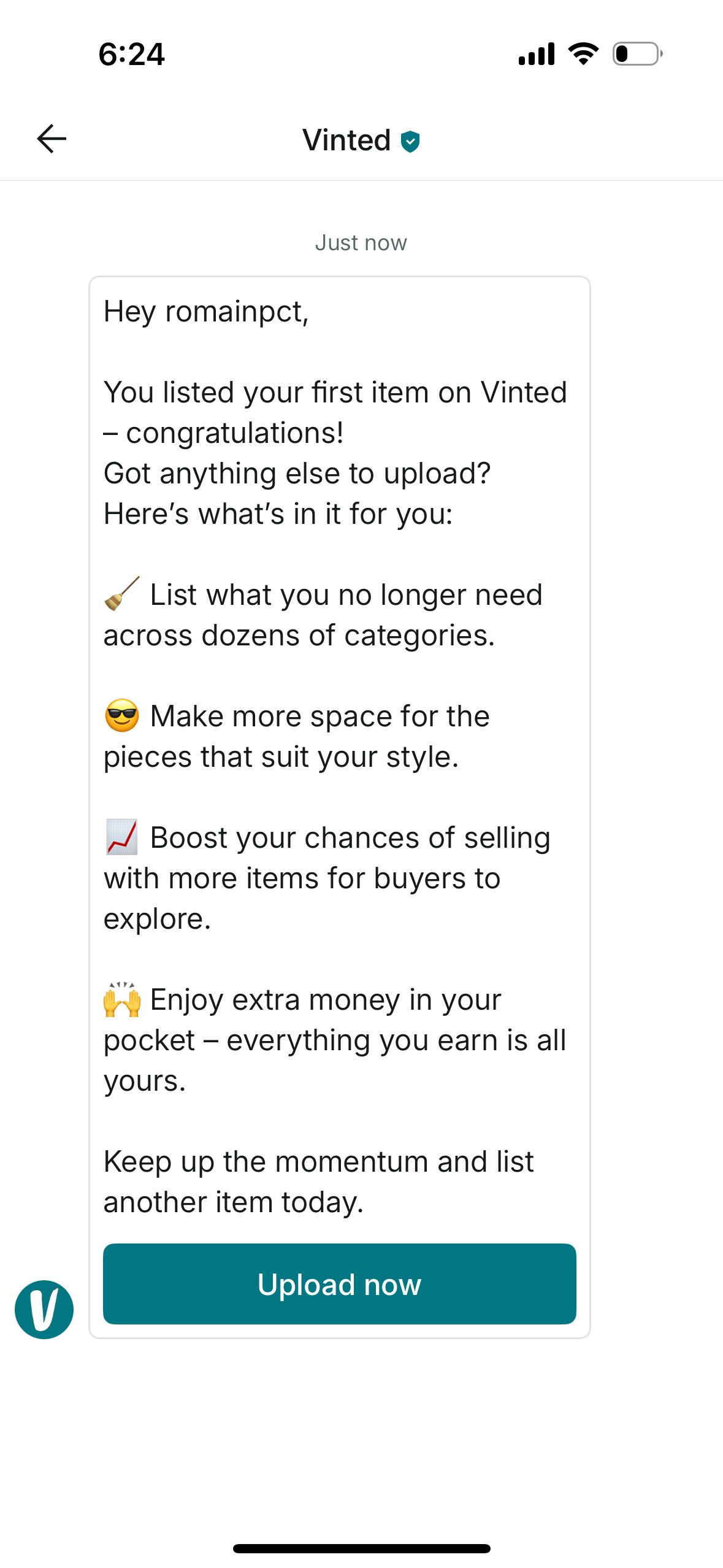 Notification (Vinted)