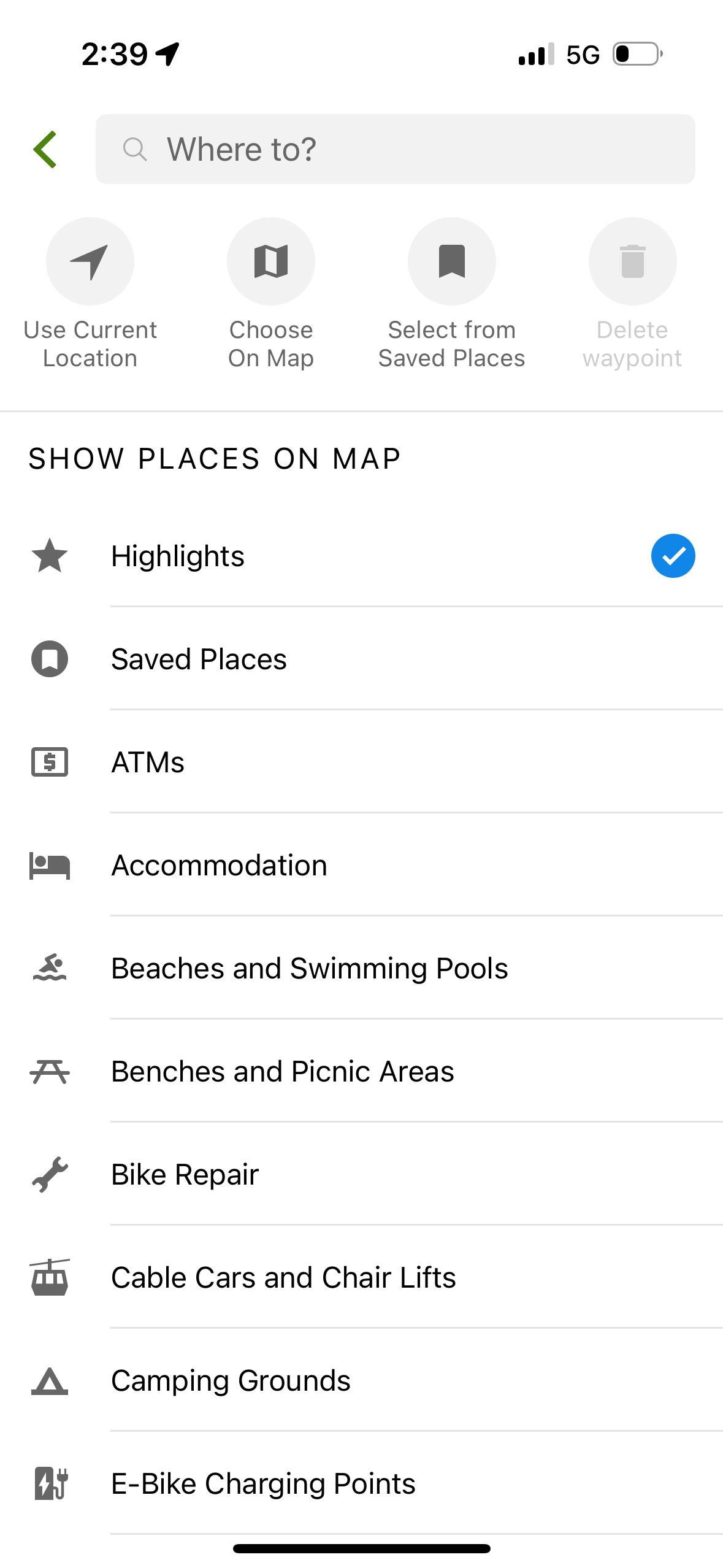Map Filters (Komoot)