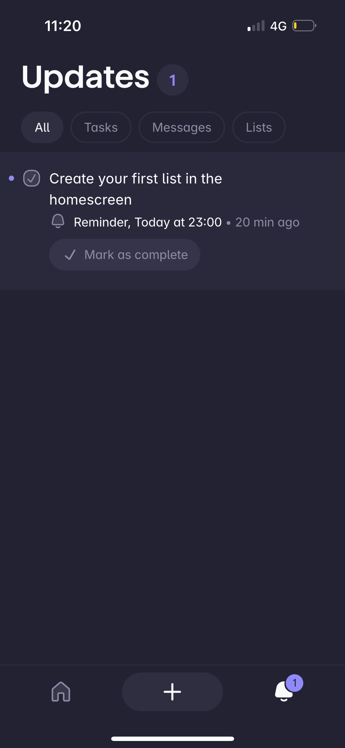 Notification Screen (Superlist)