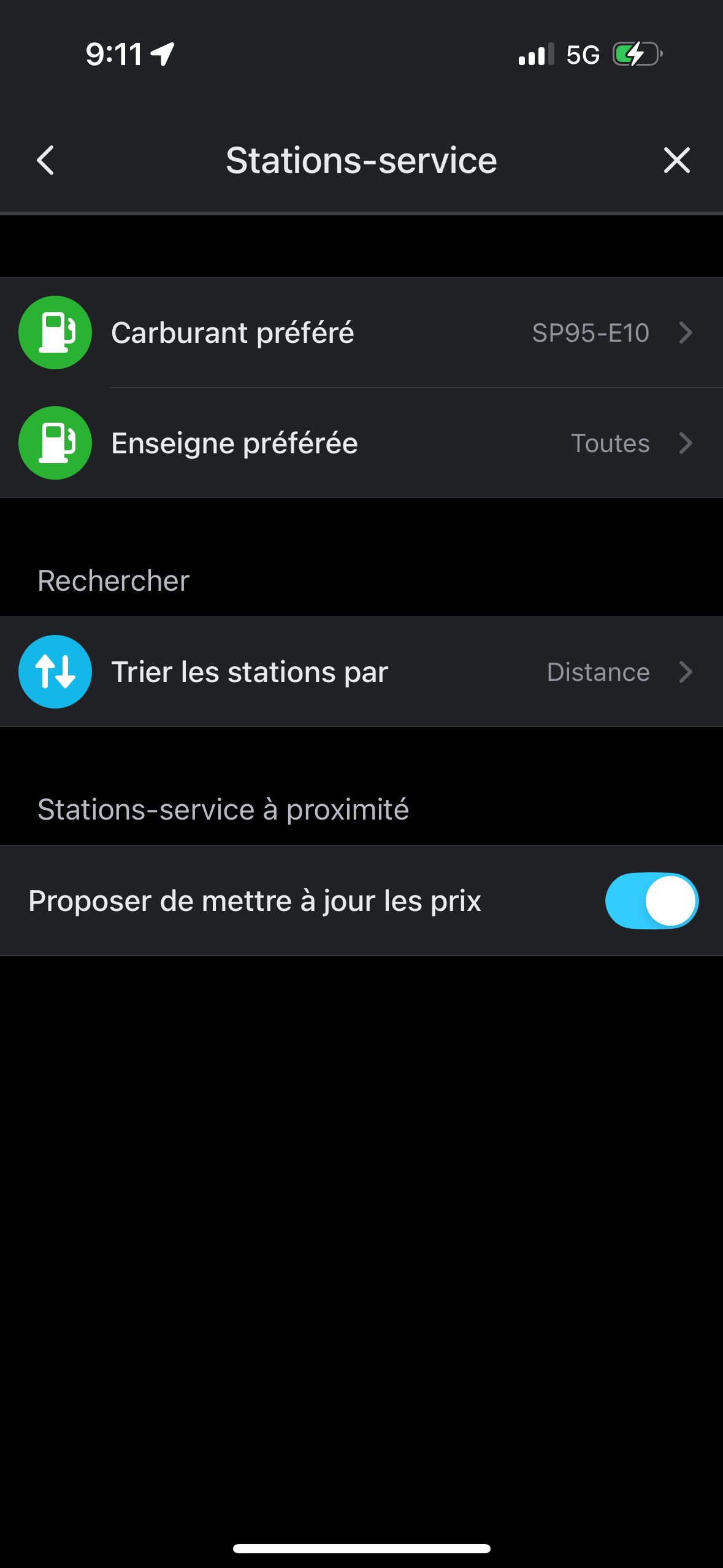 settings (Waze)