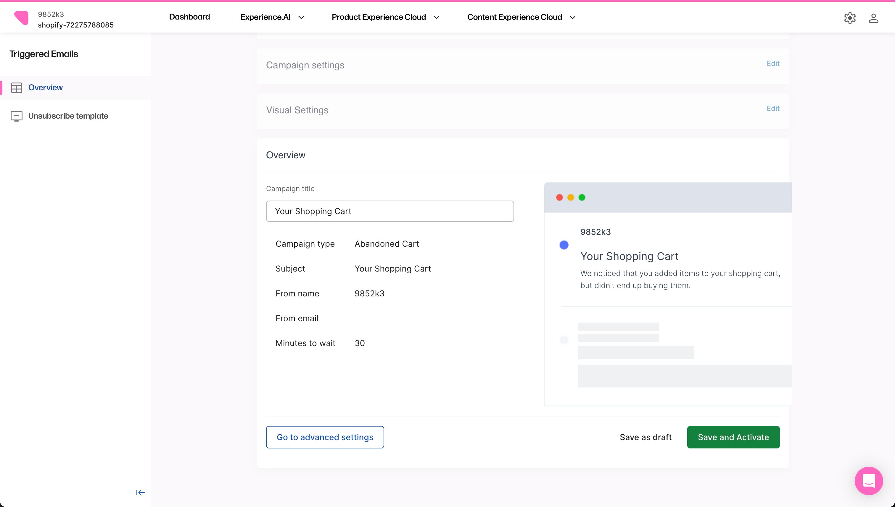 Settings / Configuration (Nosto)