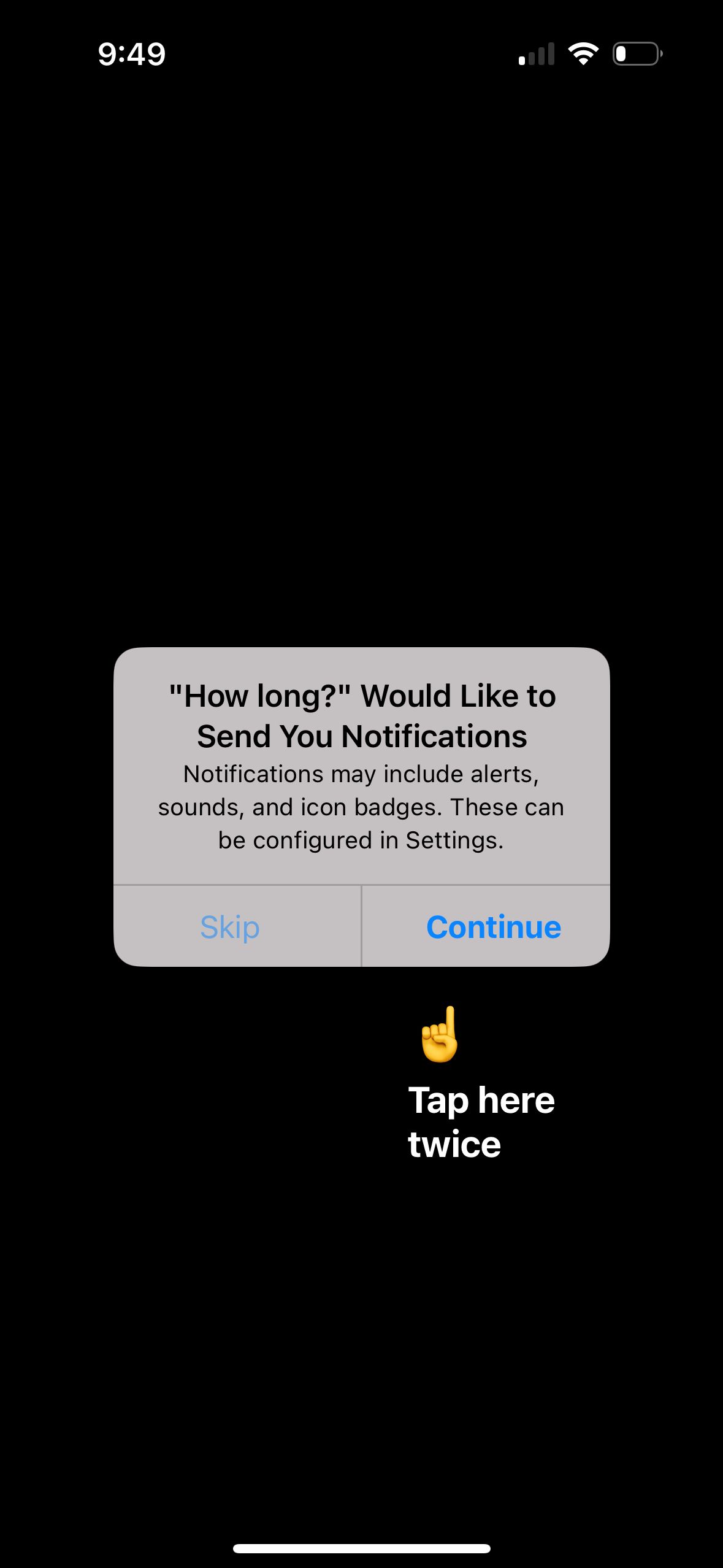 dialog (How long?)