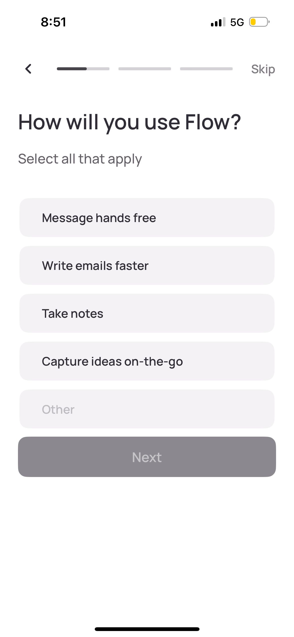 Onboarding (Wispr Flow)