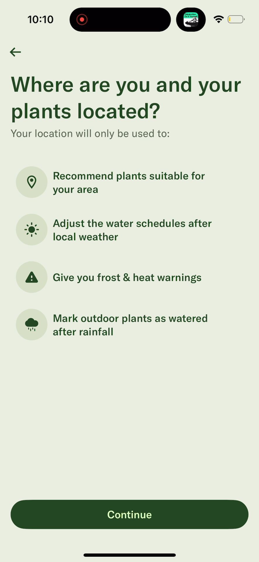 onboarding (Plant Care App)