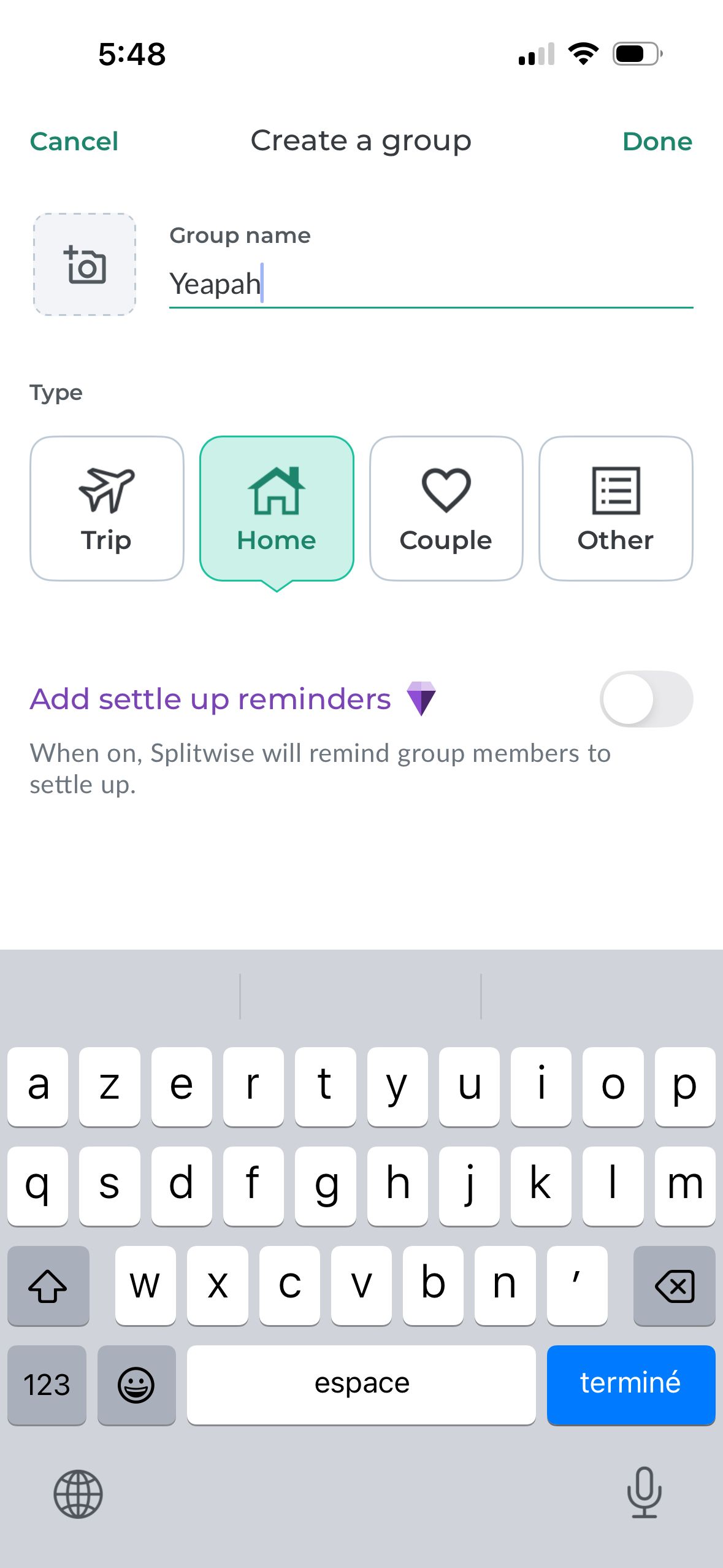 form (Splitwise)