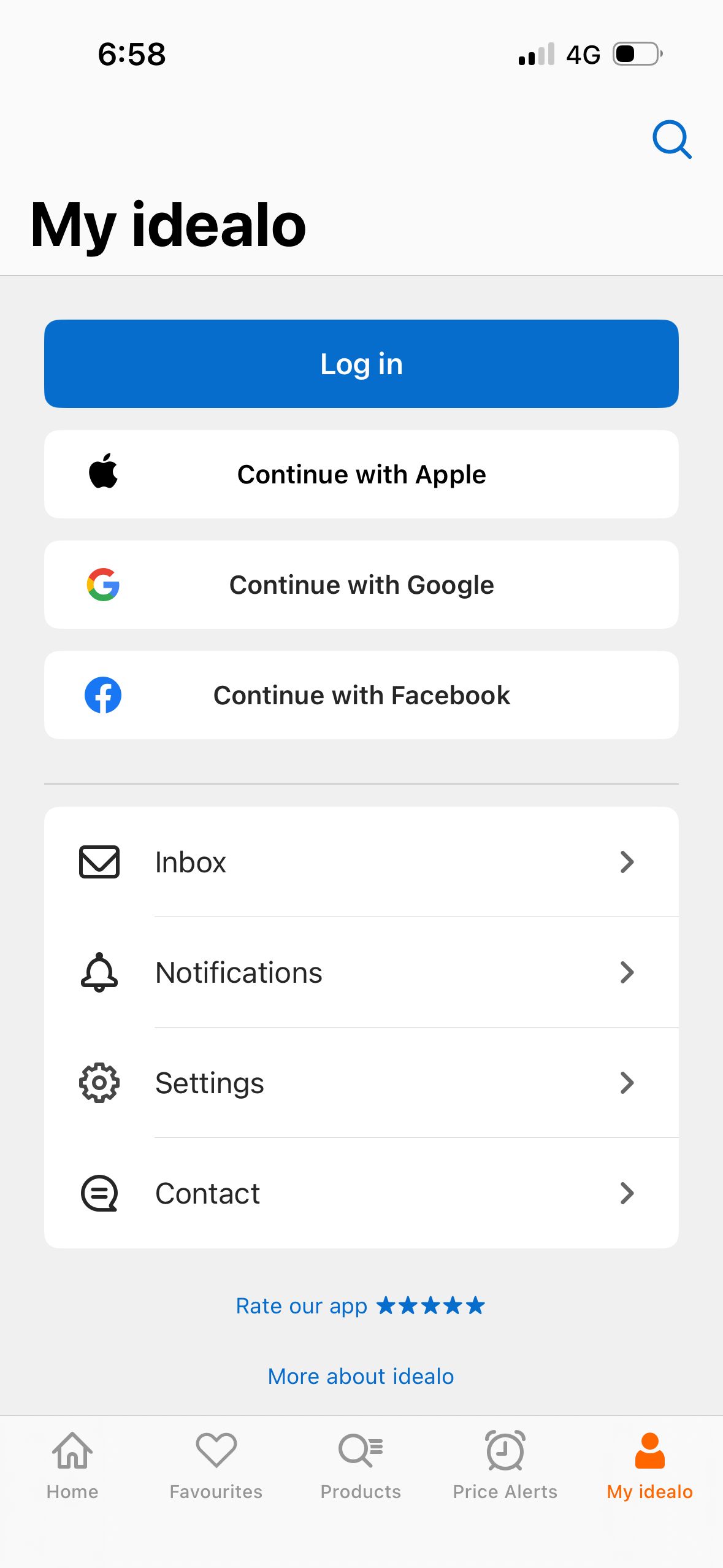 login (Idealo)