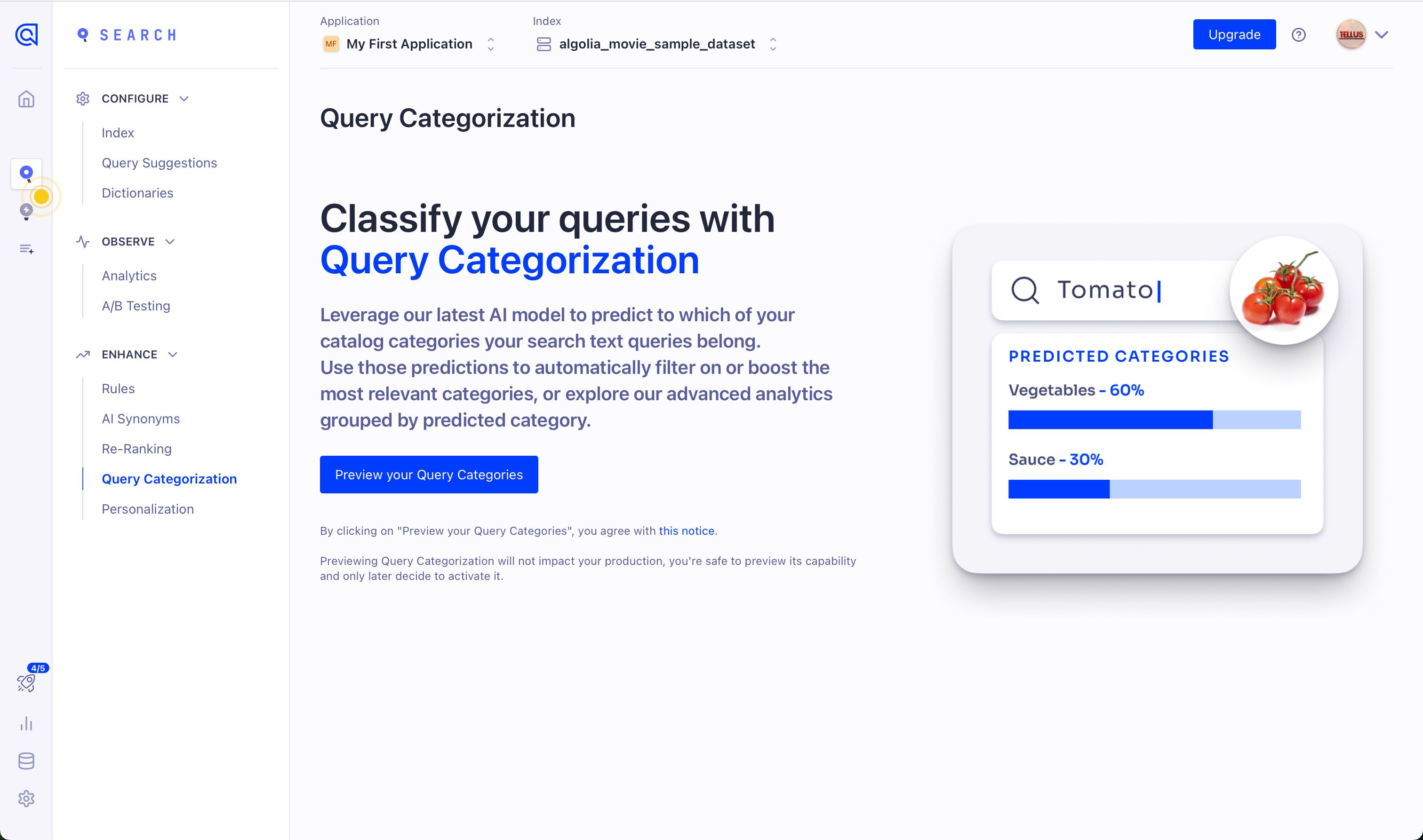 Dashboard (Algolia)