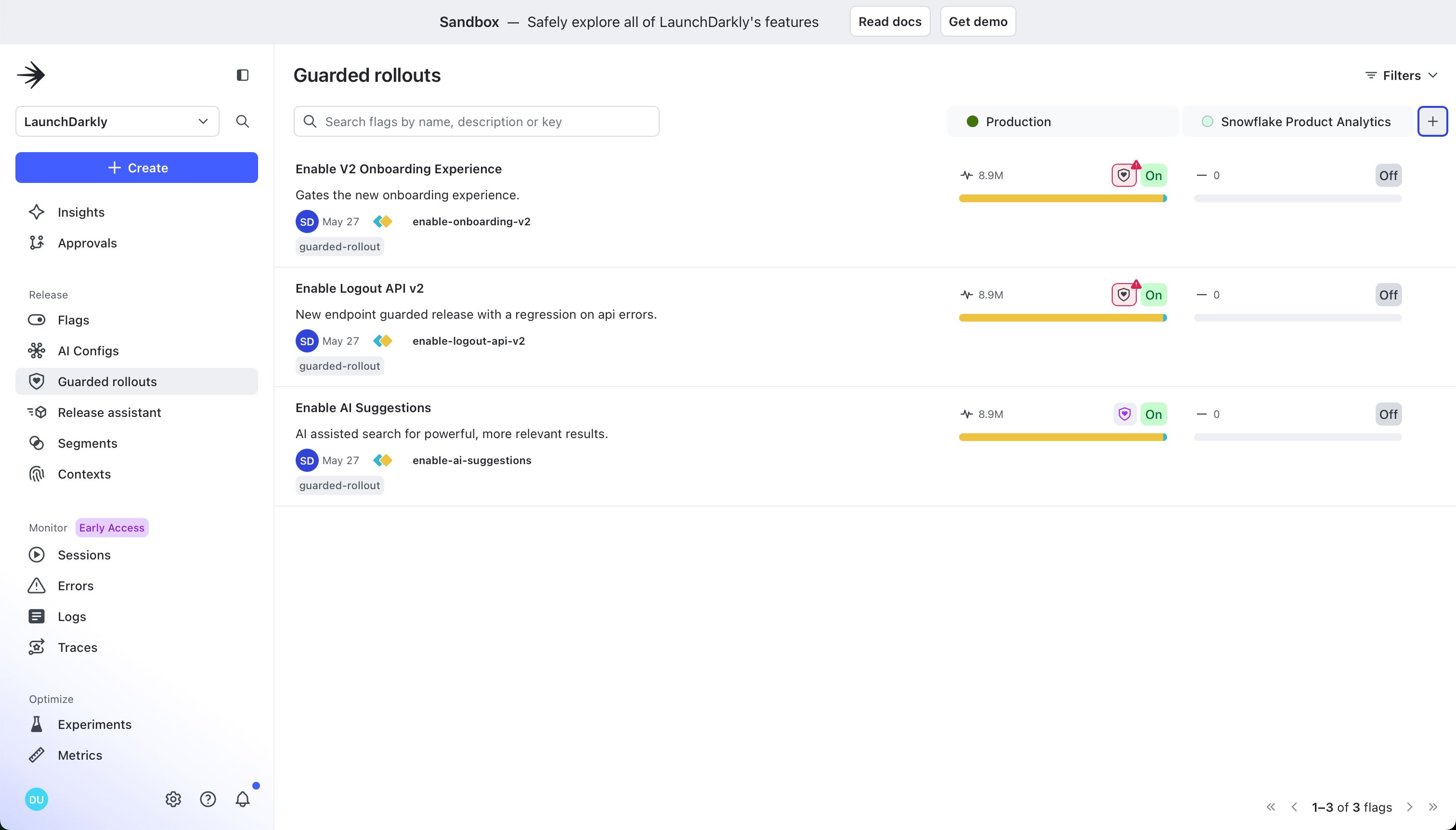 dashboard (LaunchDarkly)