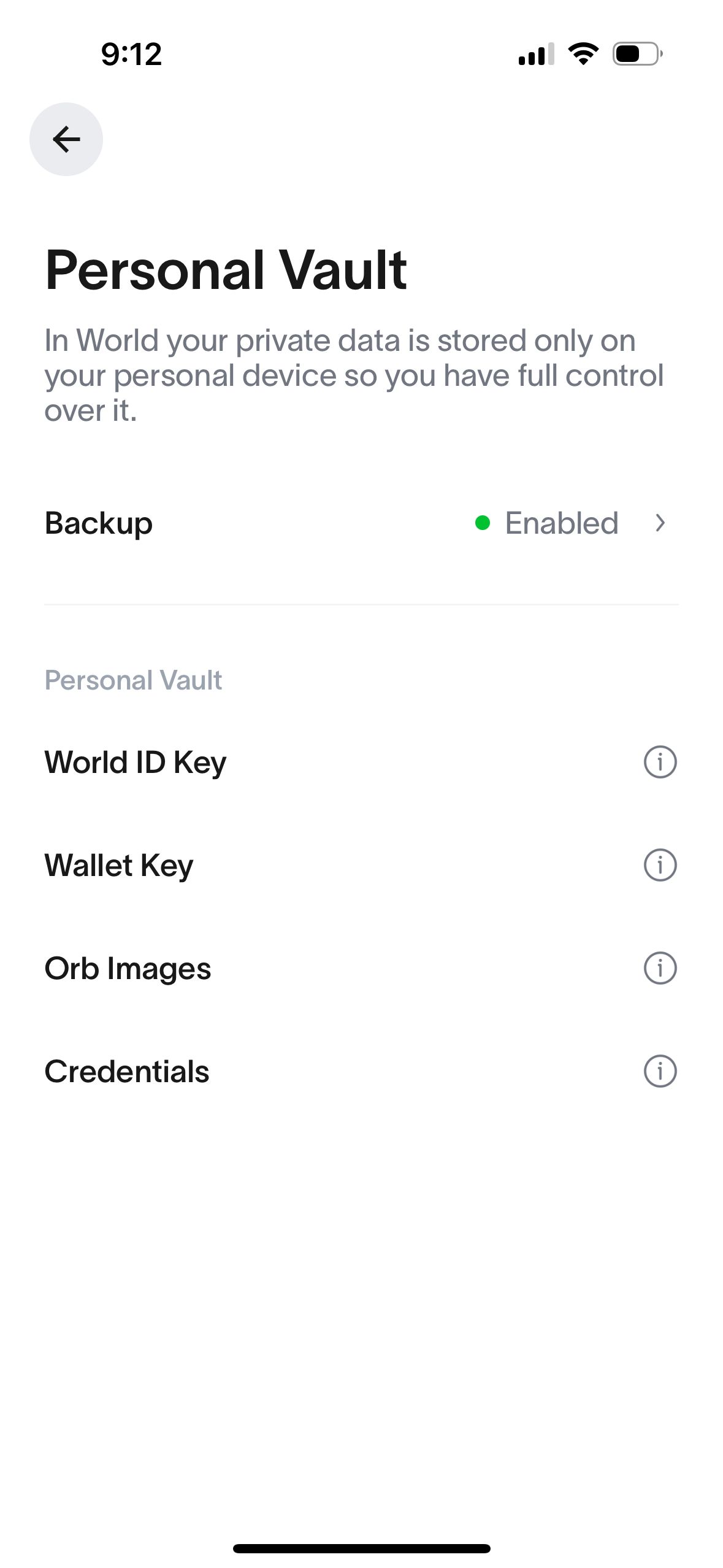 settings (World App)