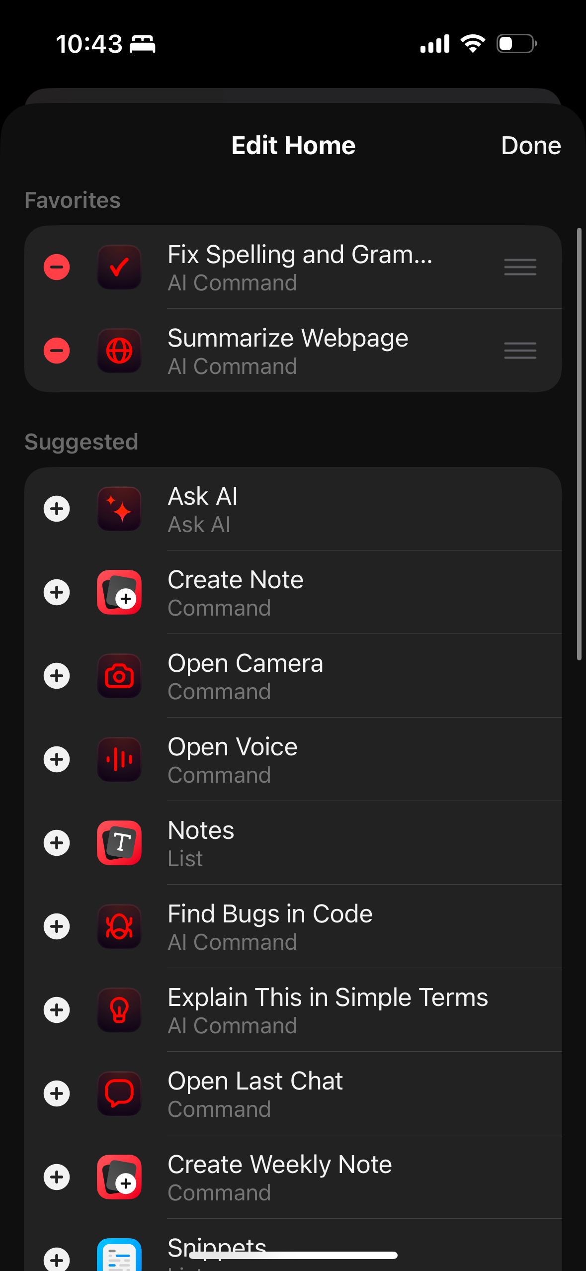 Settings / Preferences (Raycast)