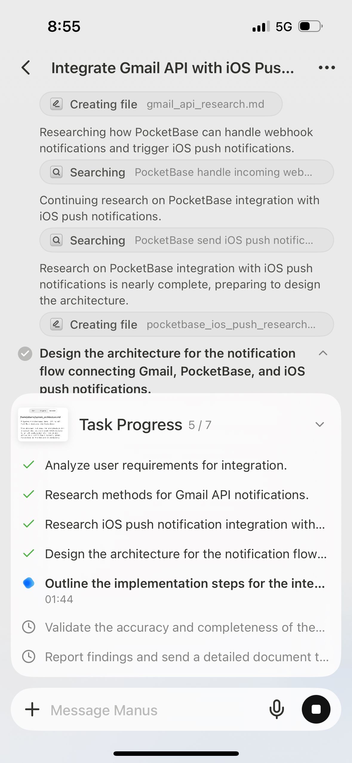 Task Management/Progress Tracking (Manus)