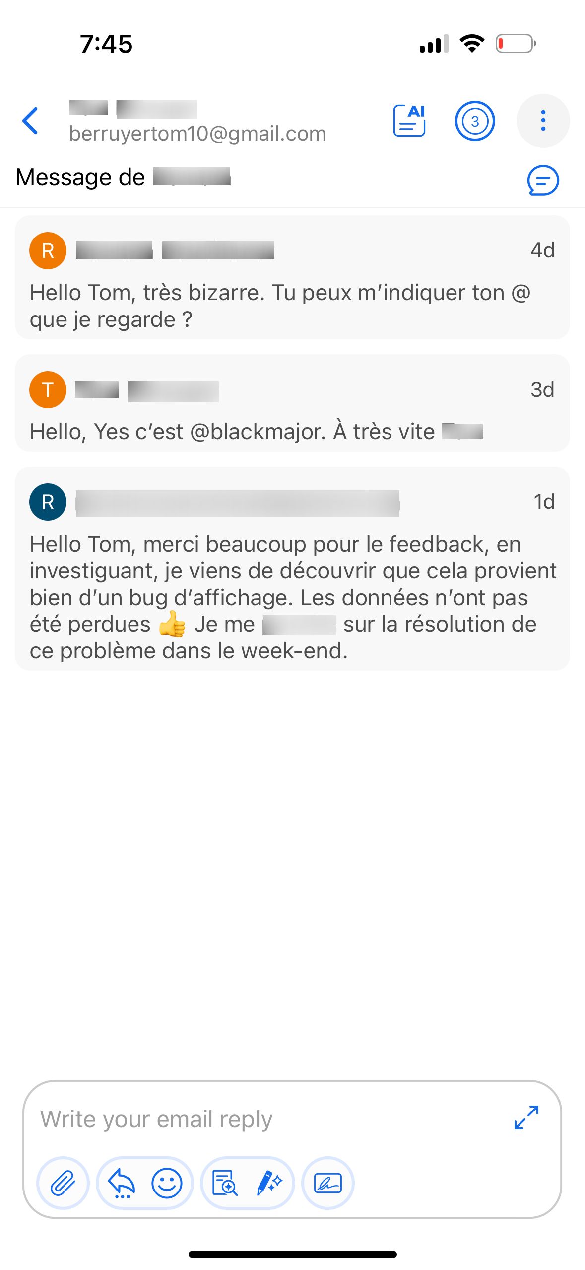 Email Inbox (BlueMail)