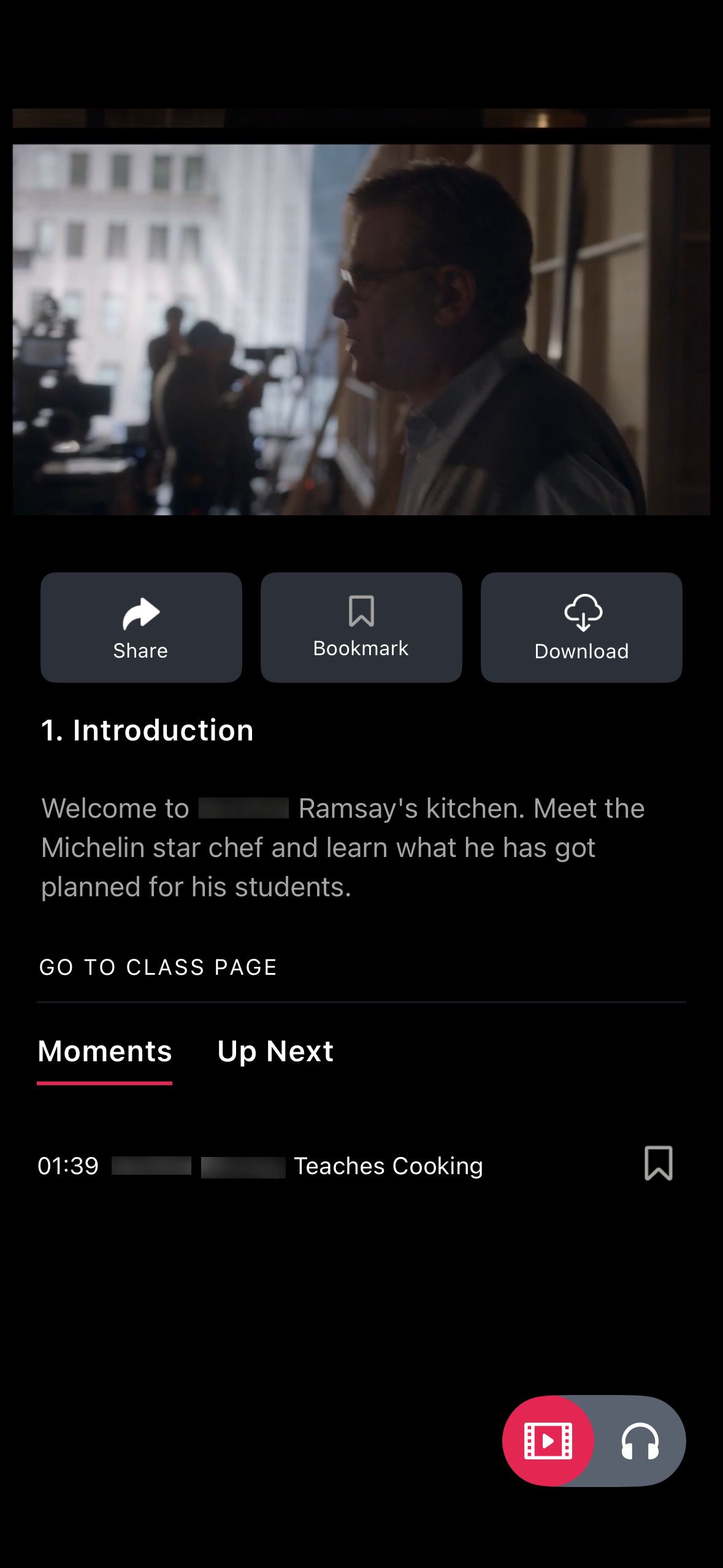 video player (Masterclass)