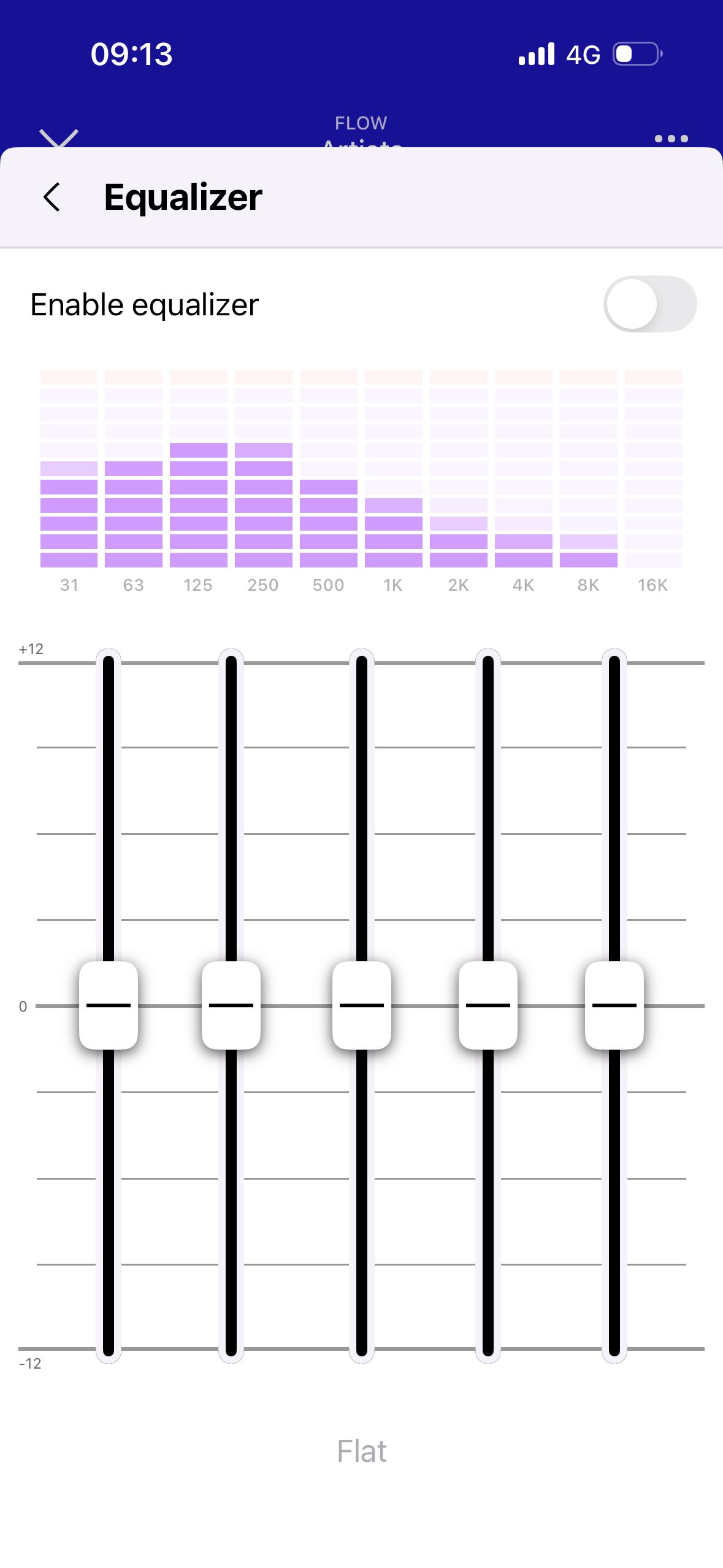 equalizer settings (Deezer)