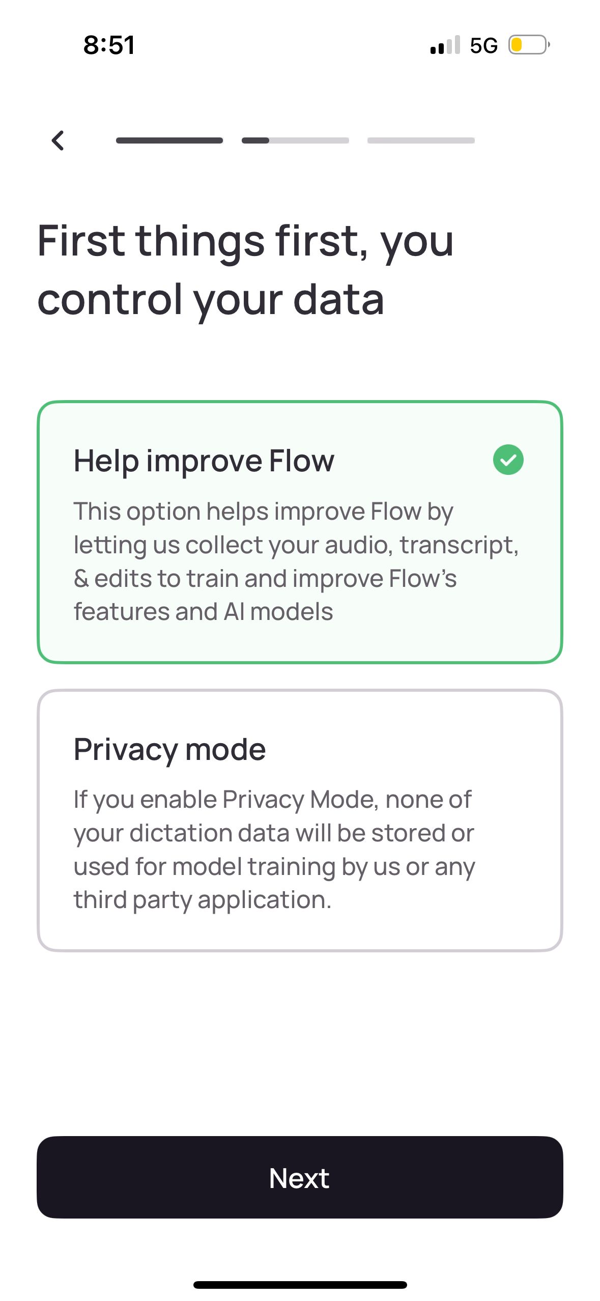 Settings/Preferences (Wispr Flow)