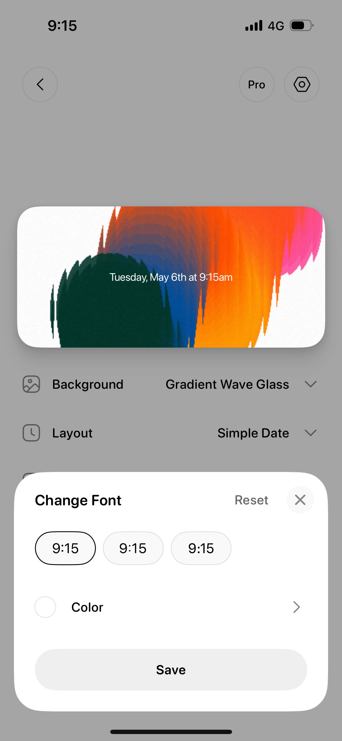 settings (Clocks)