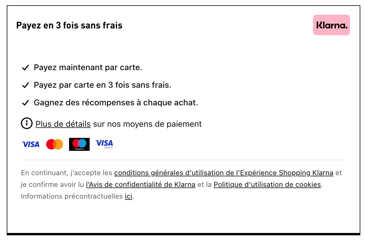 Payment (Klarna)