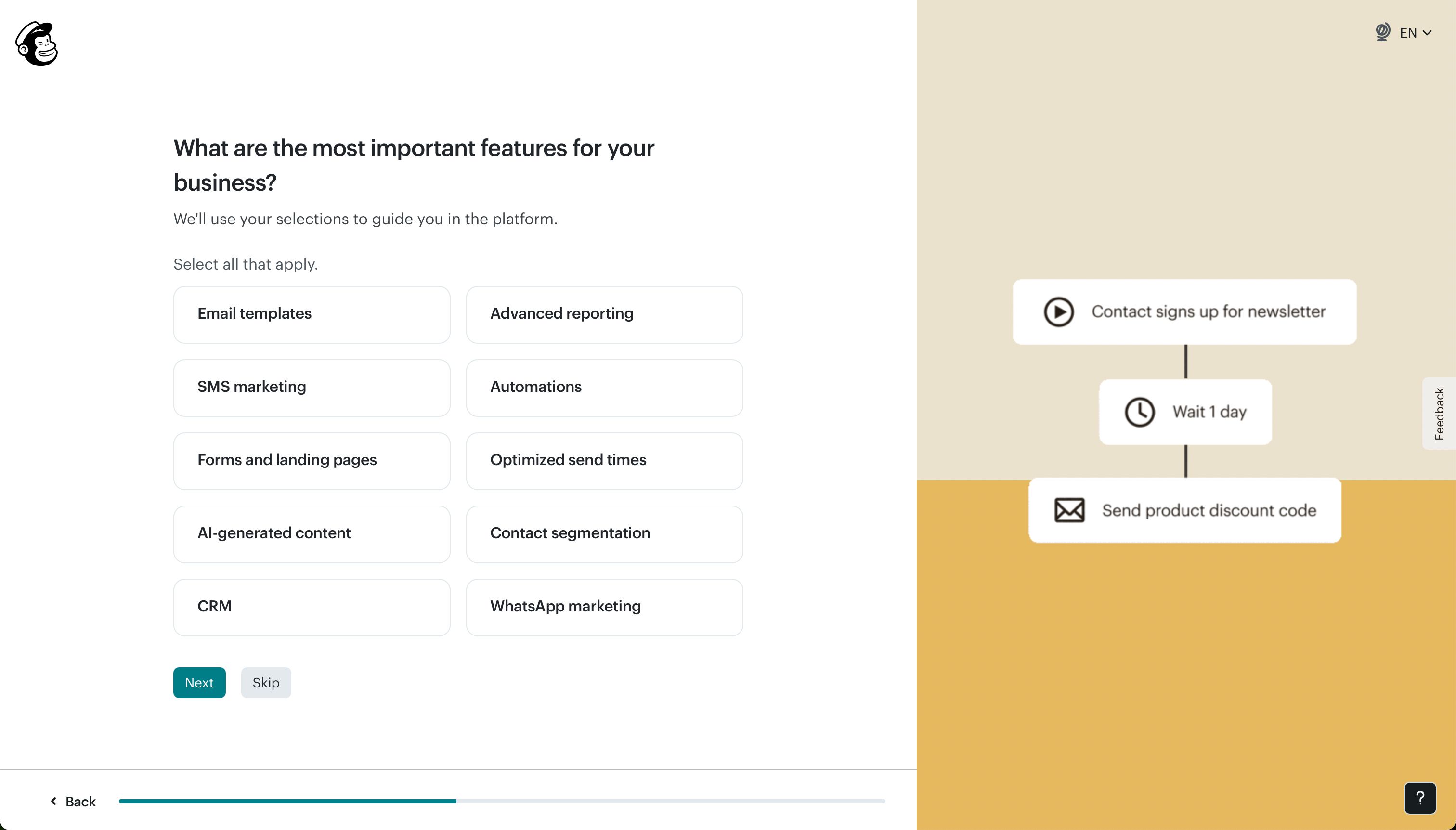 Onboarding (Mailchimp)