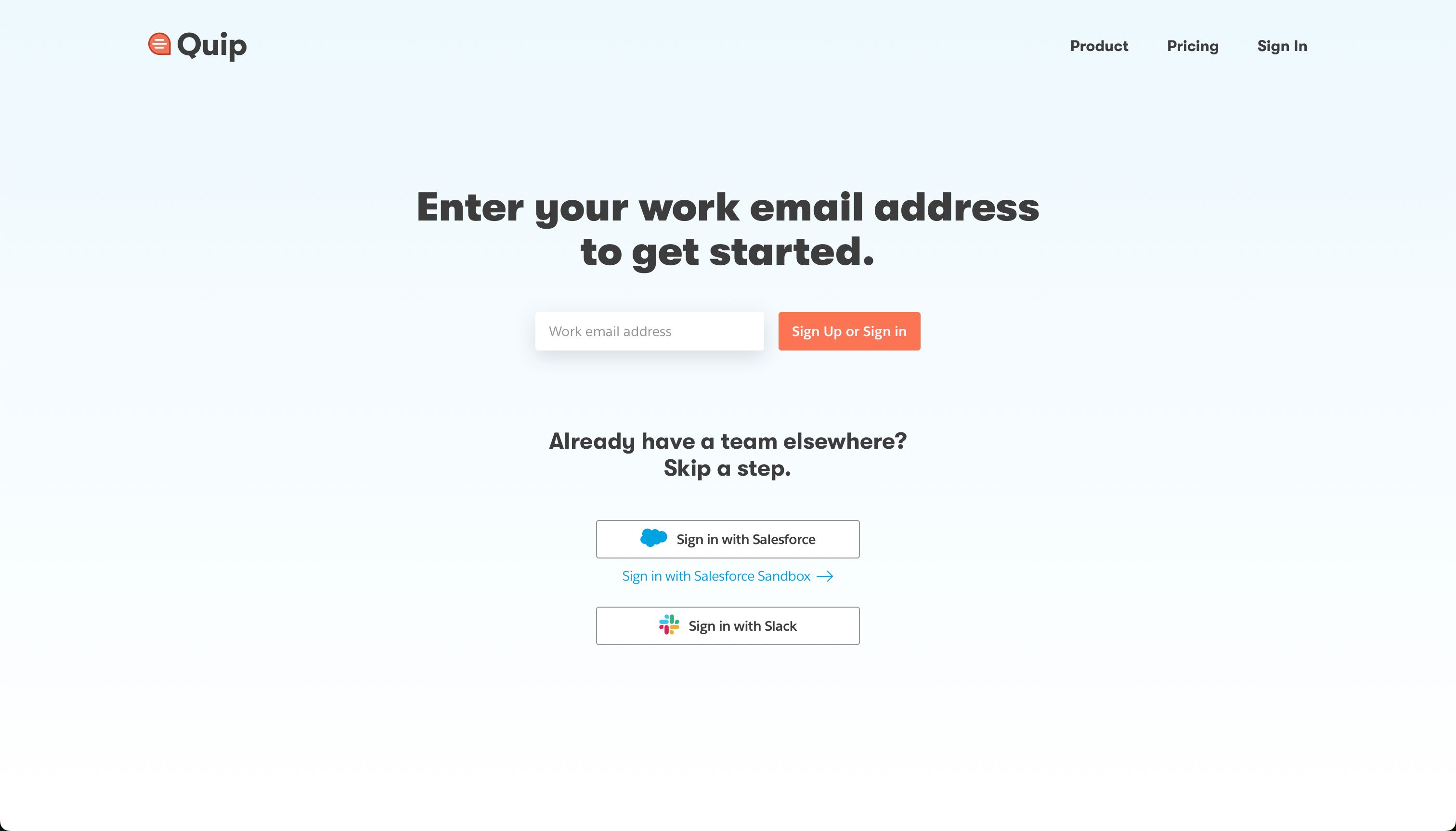 sign-up (Quip)