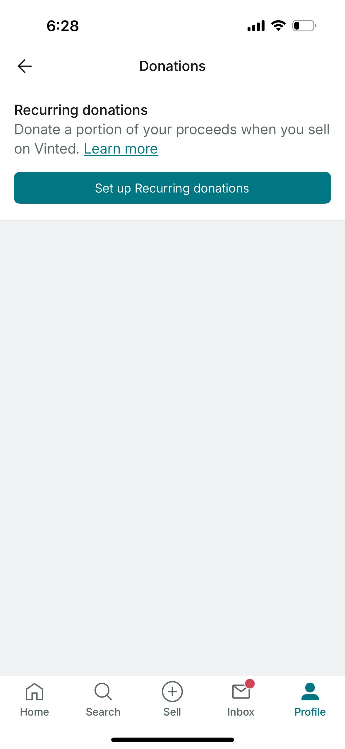 settings (Vinted)