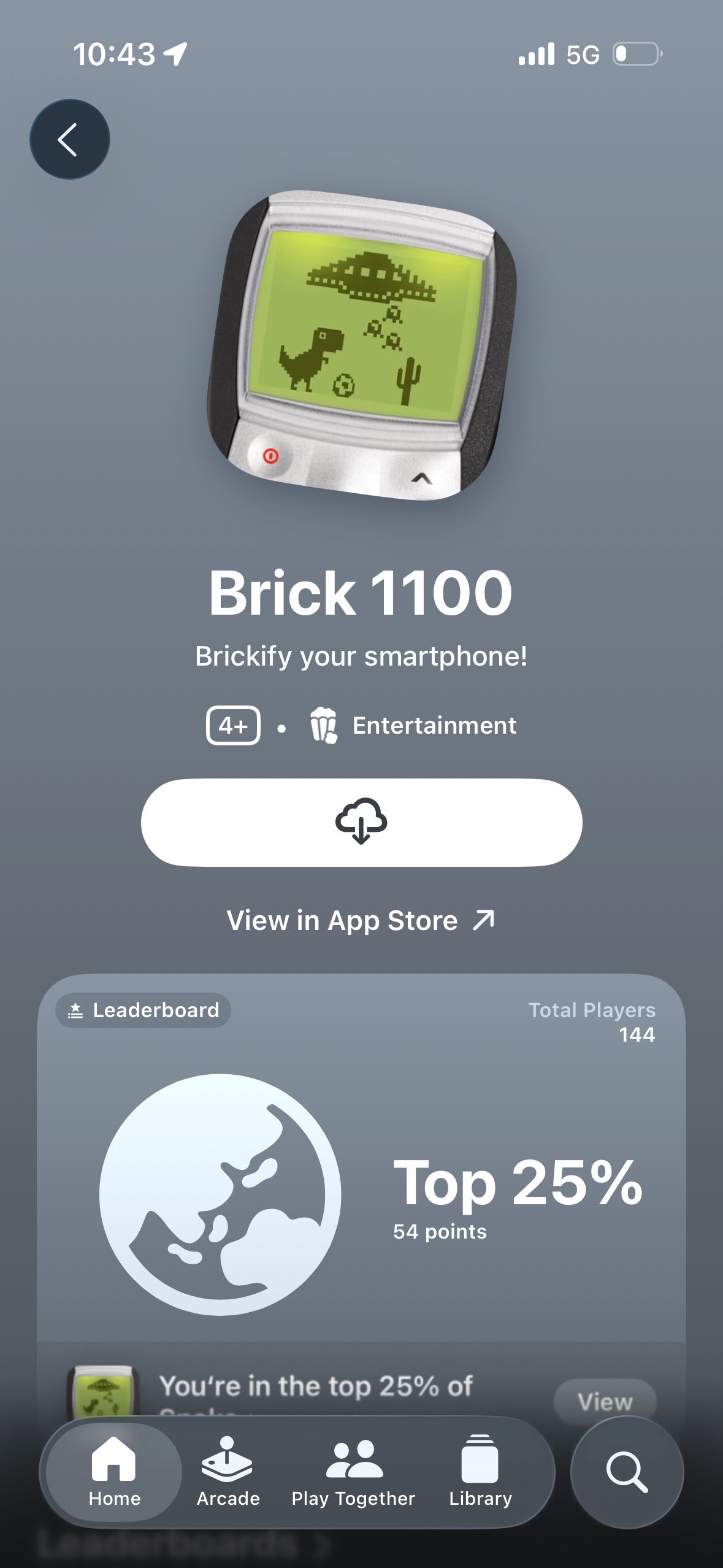 App Store Page (Apple Games iOS26)