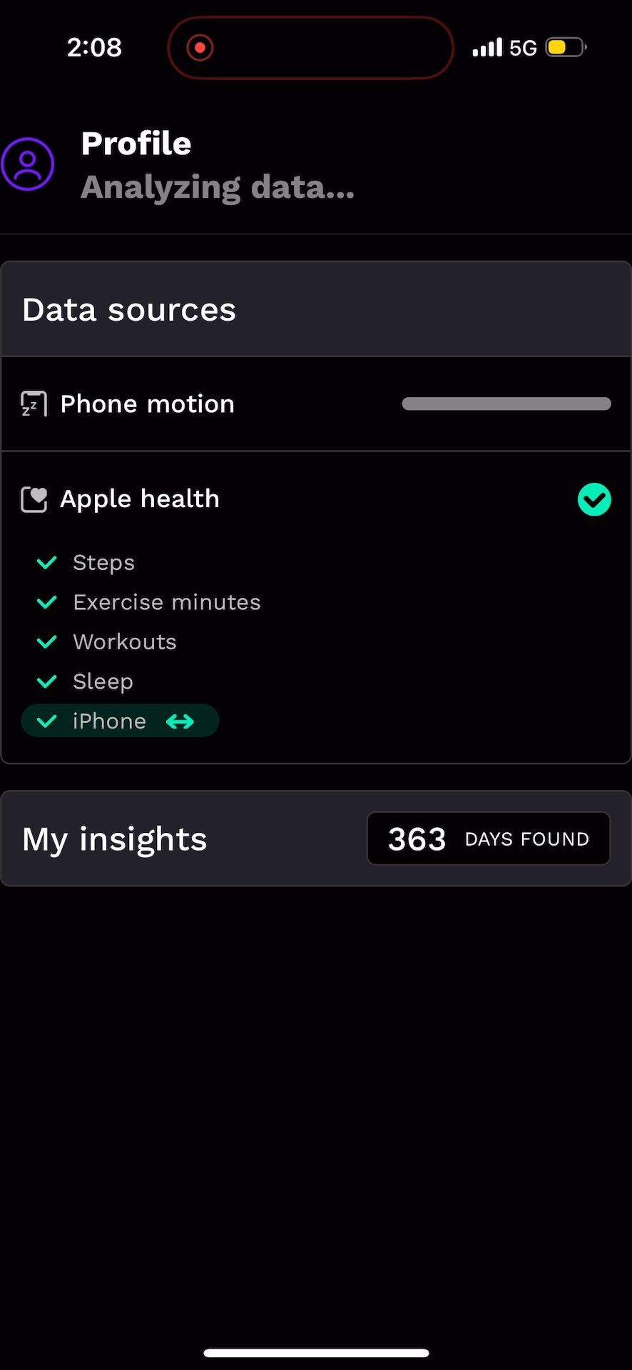 profile (Health Tracker)