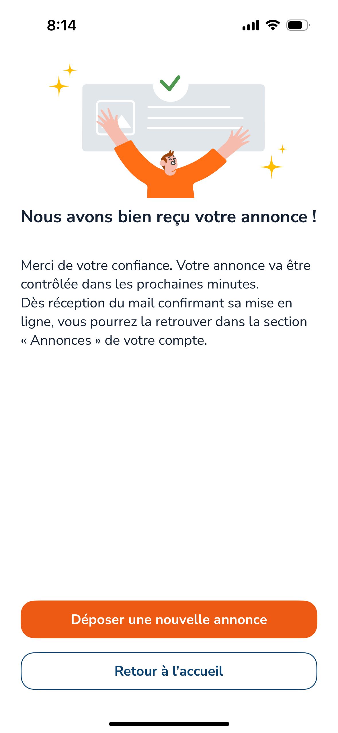 Confirmation (Le bon coin)