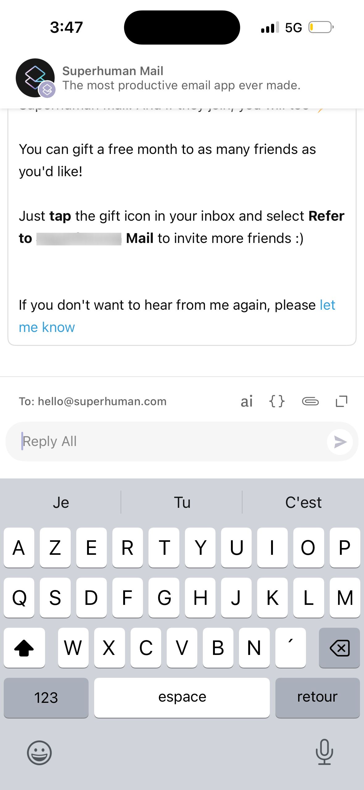 Email Reply (Superhuman)