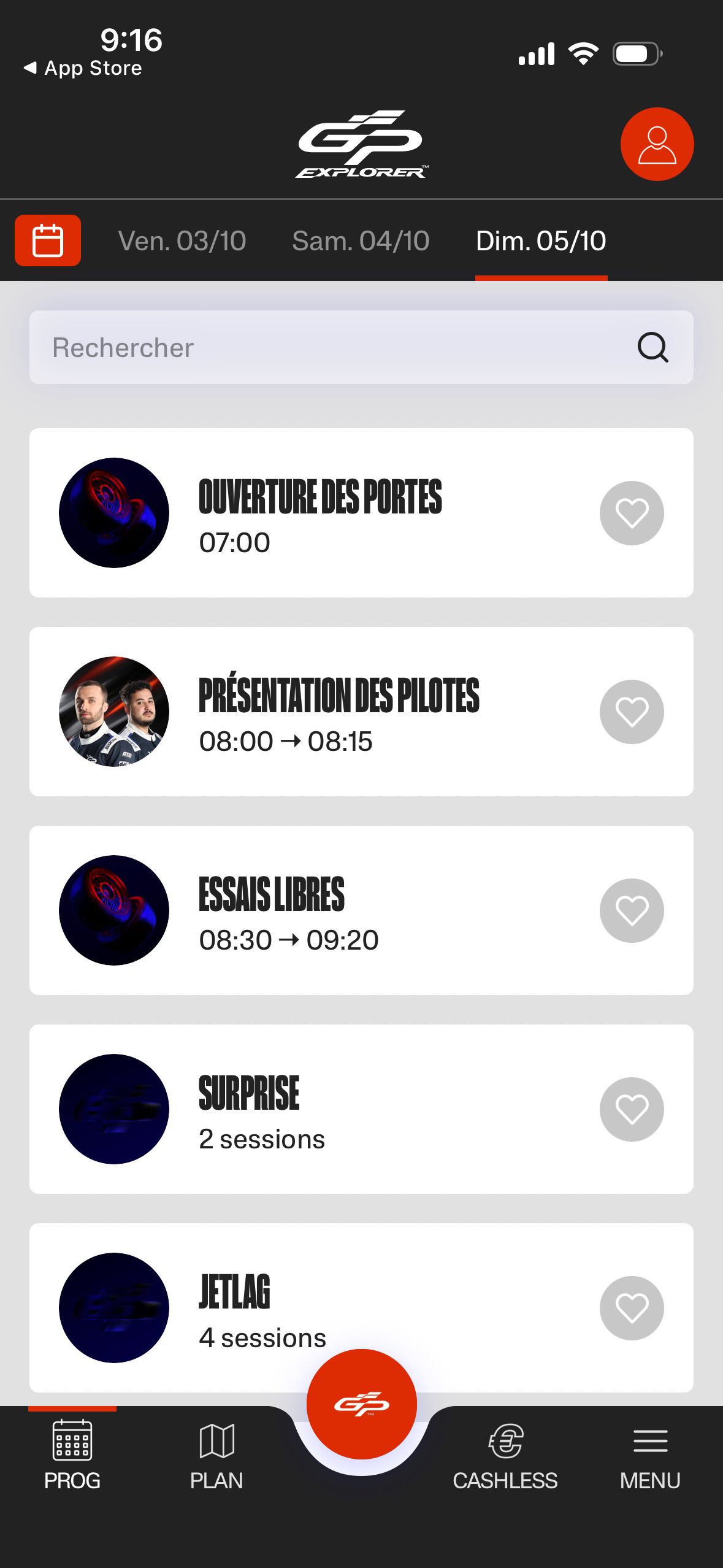schedule (GP Explorer - The Last Race)
