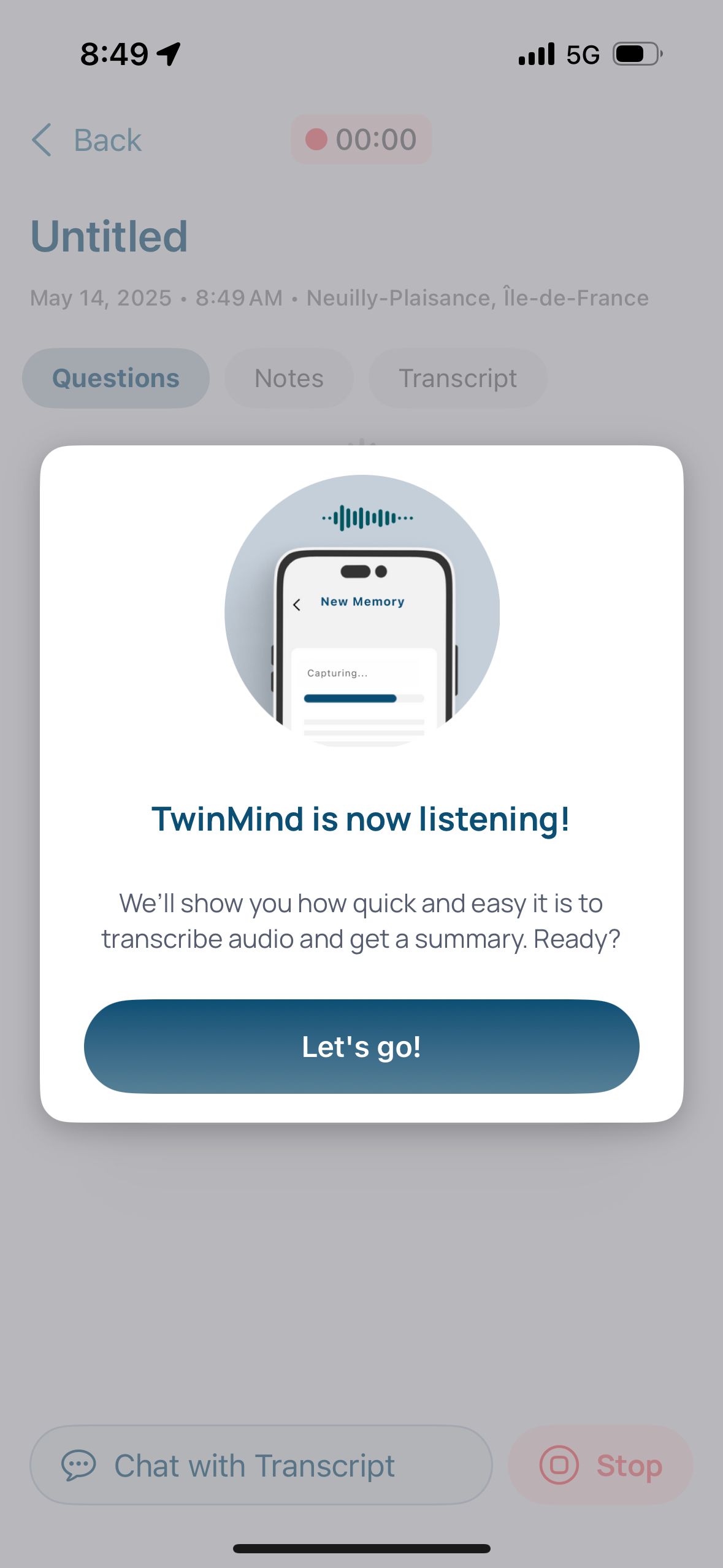 modal (TwinMind)