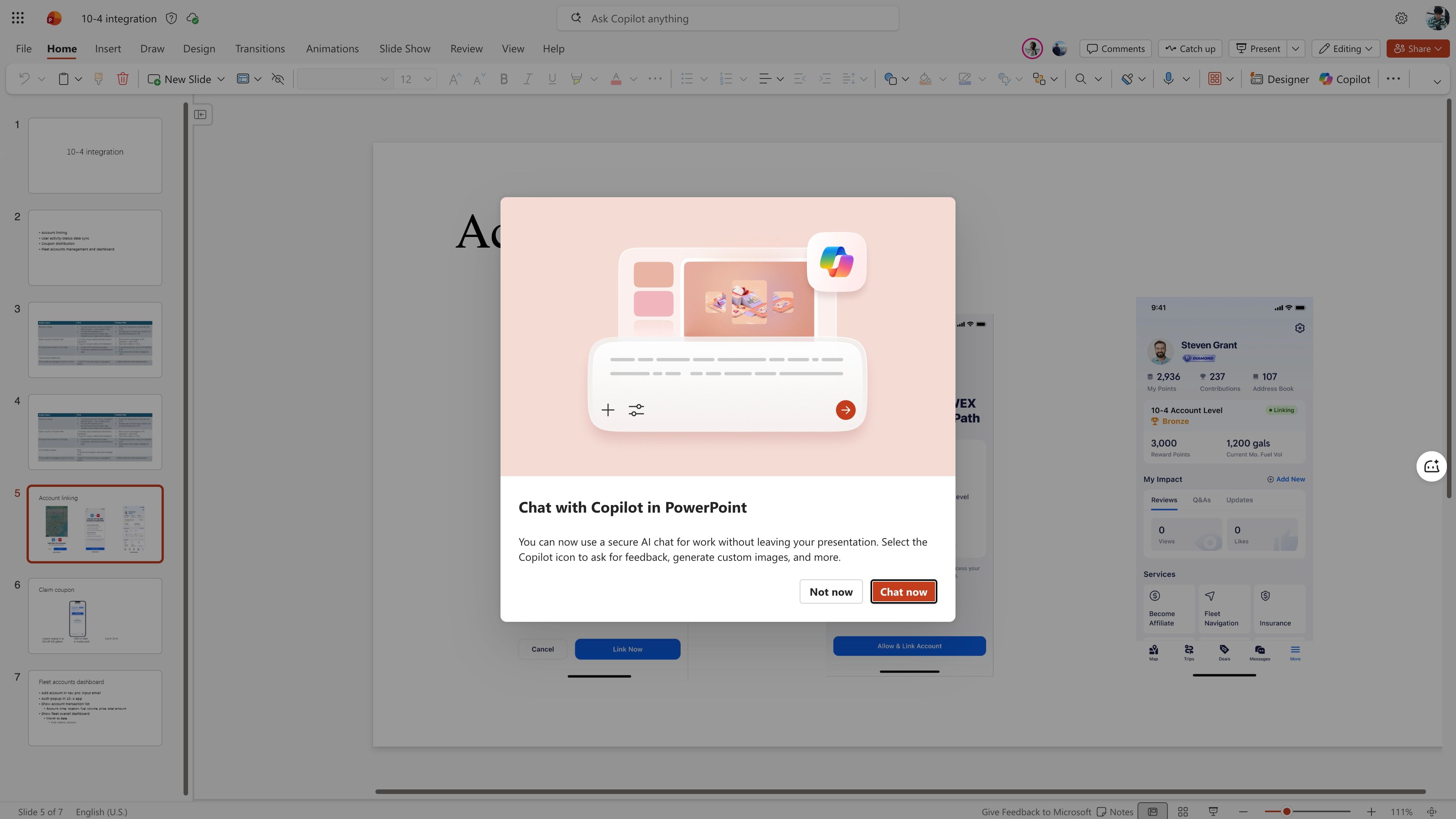 modal dialog (PowerPoint)