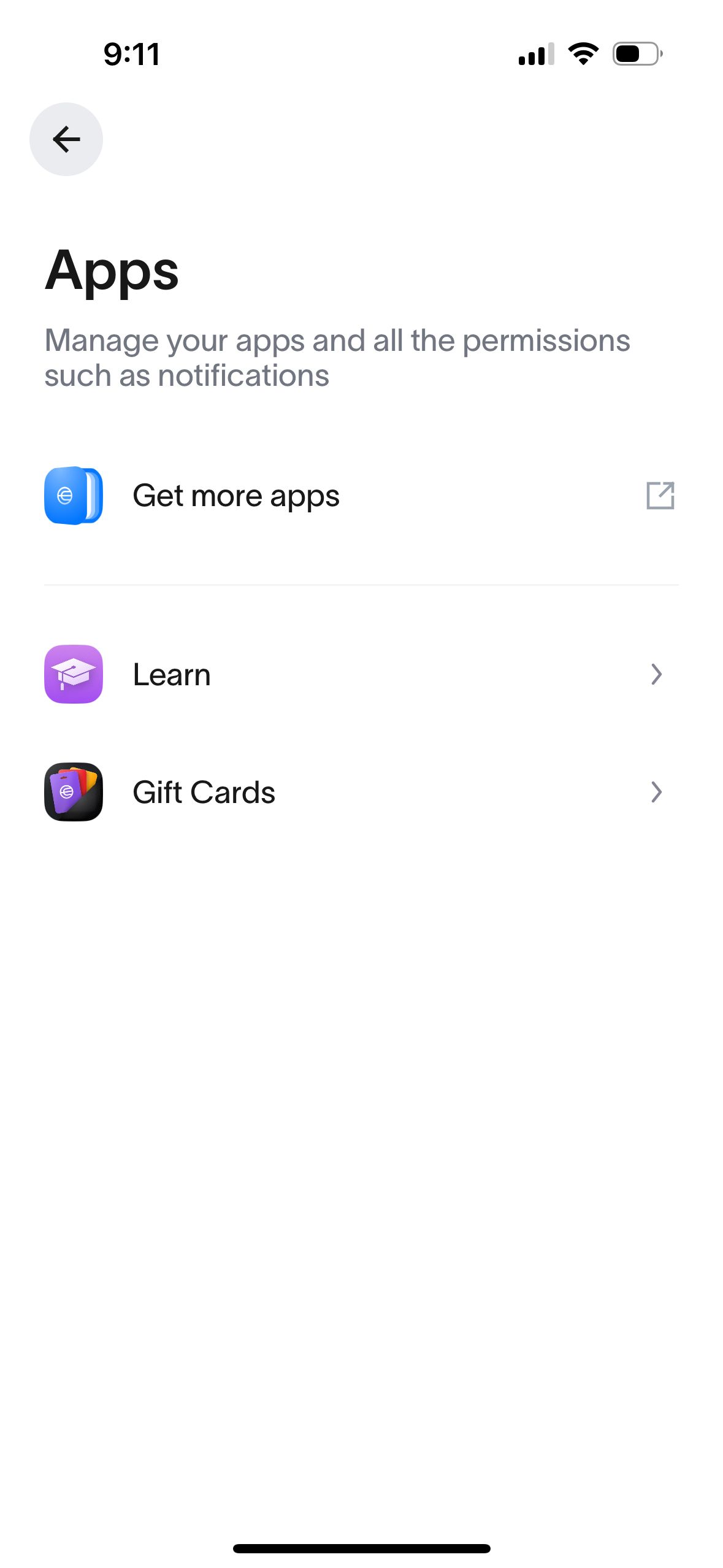 settings (World App)