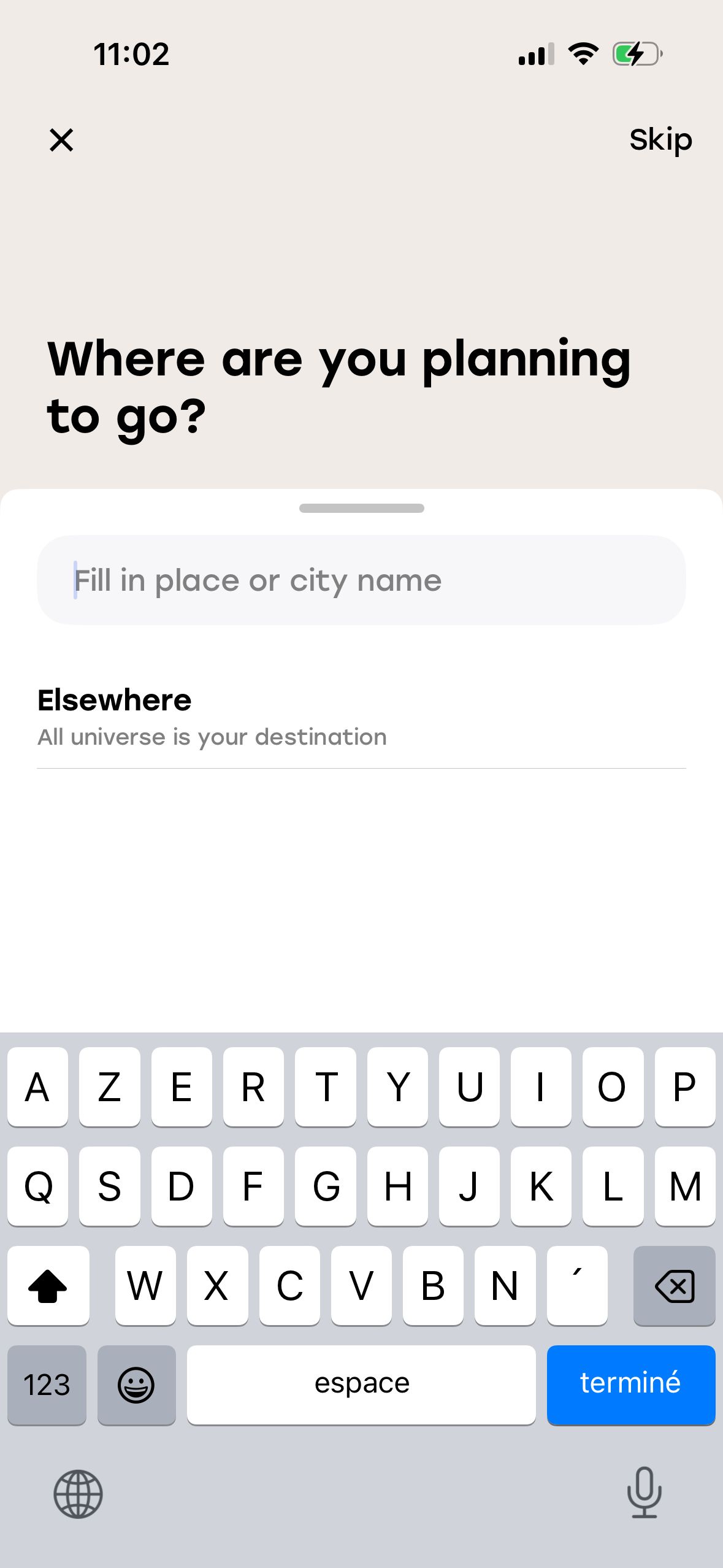 Search Input (Plan & Go)