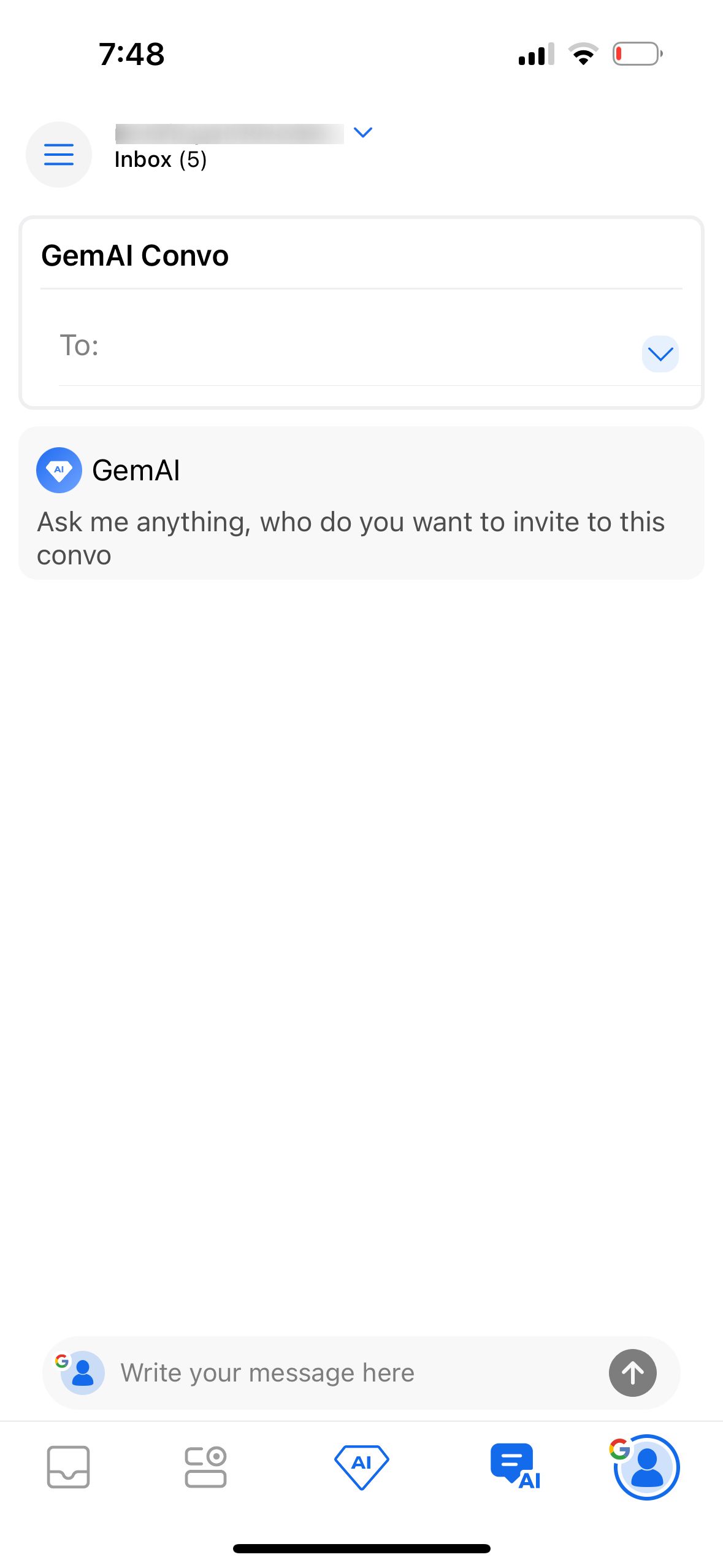 chat (BlueMail)