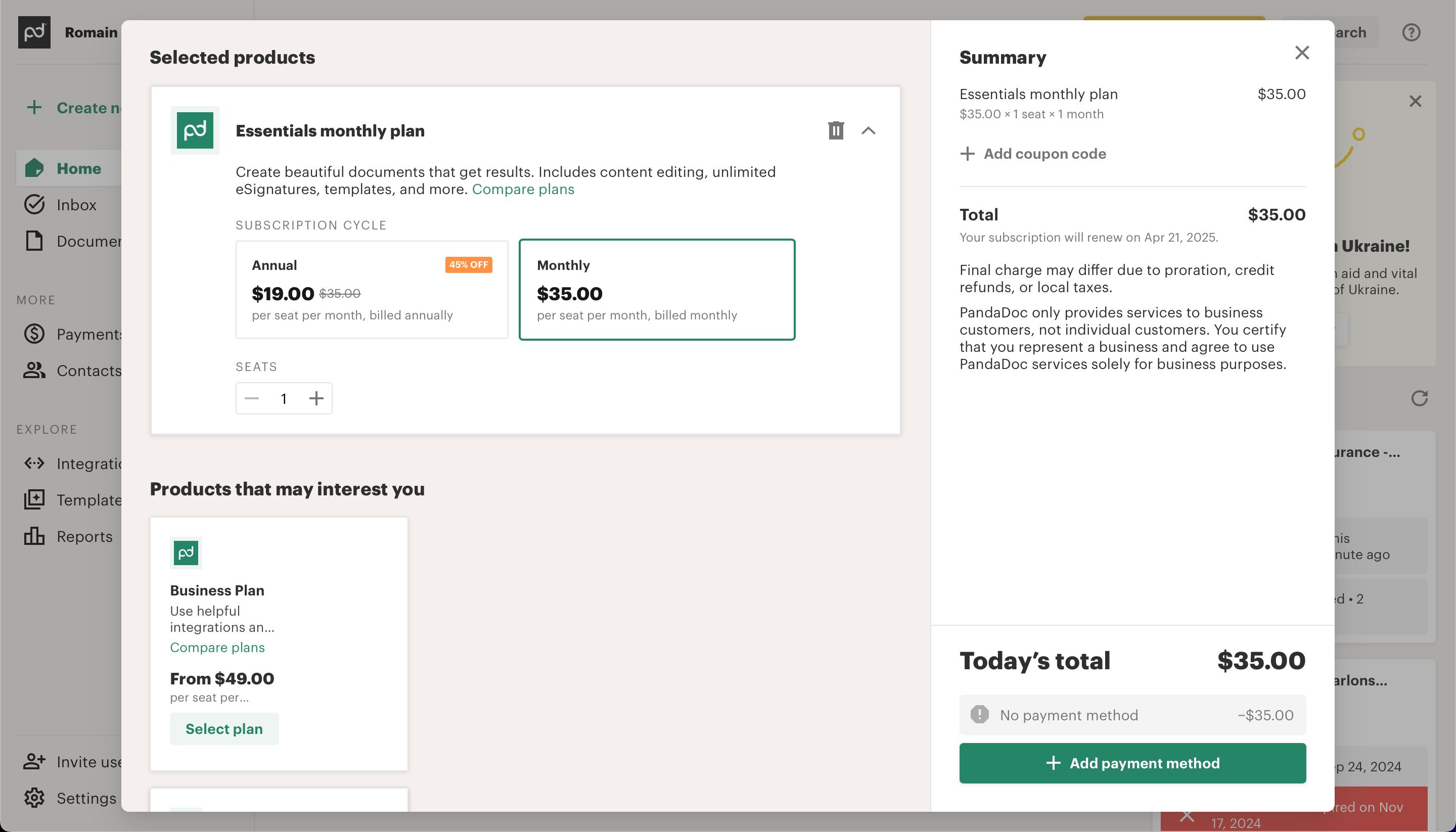 paywall (PandaDoc)