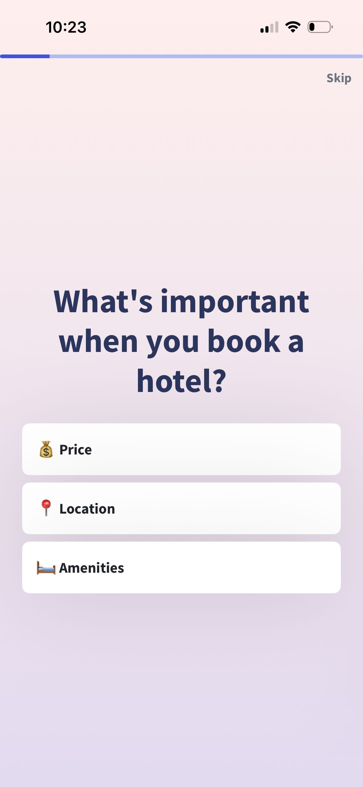 Onboarding (Wanderlog)