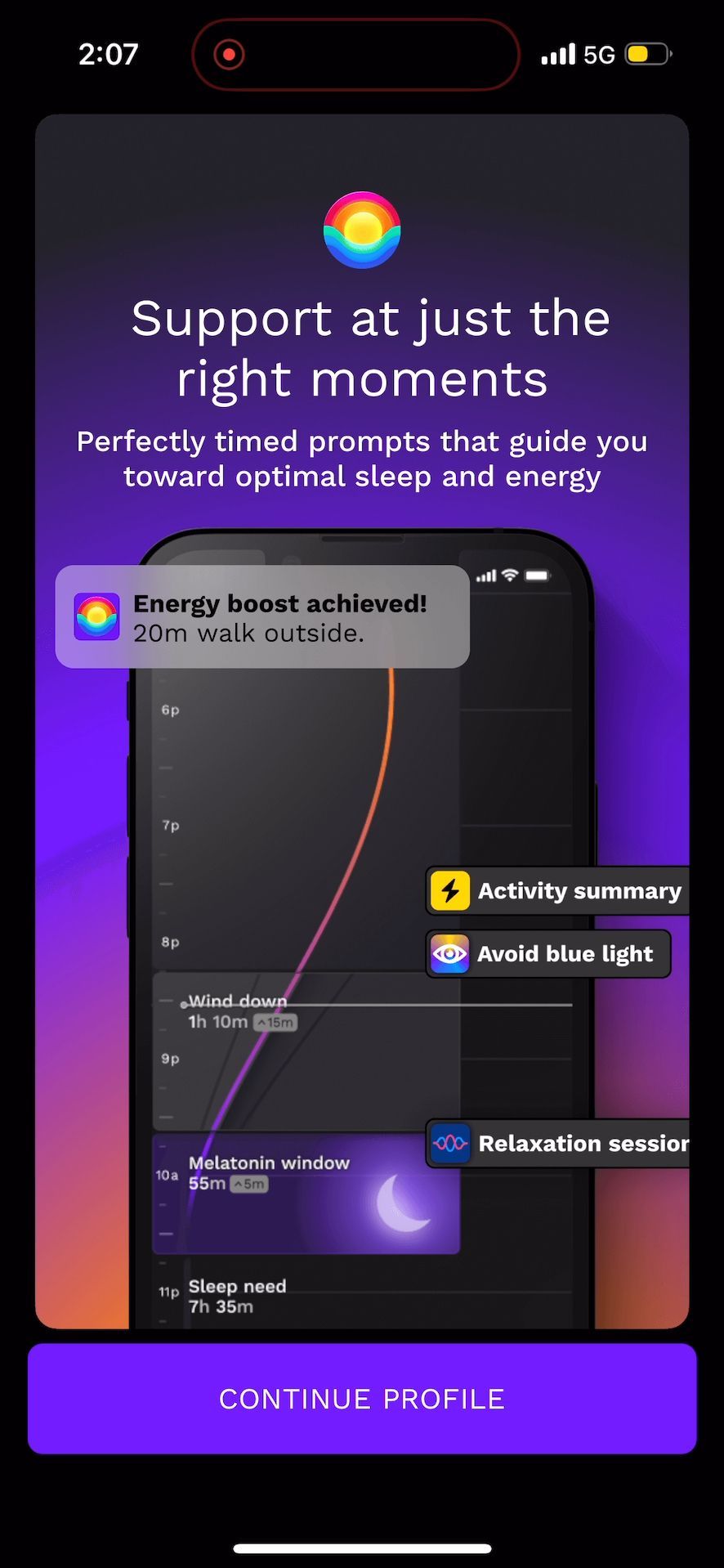 home (Sleep & Energy Tracker)