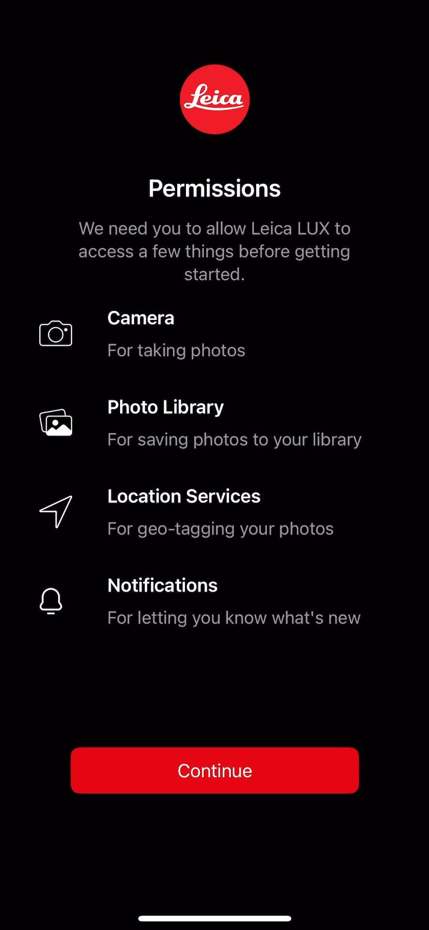 permissions (Leica LUX)