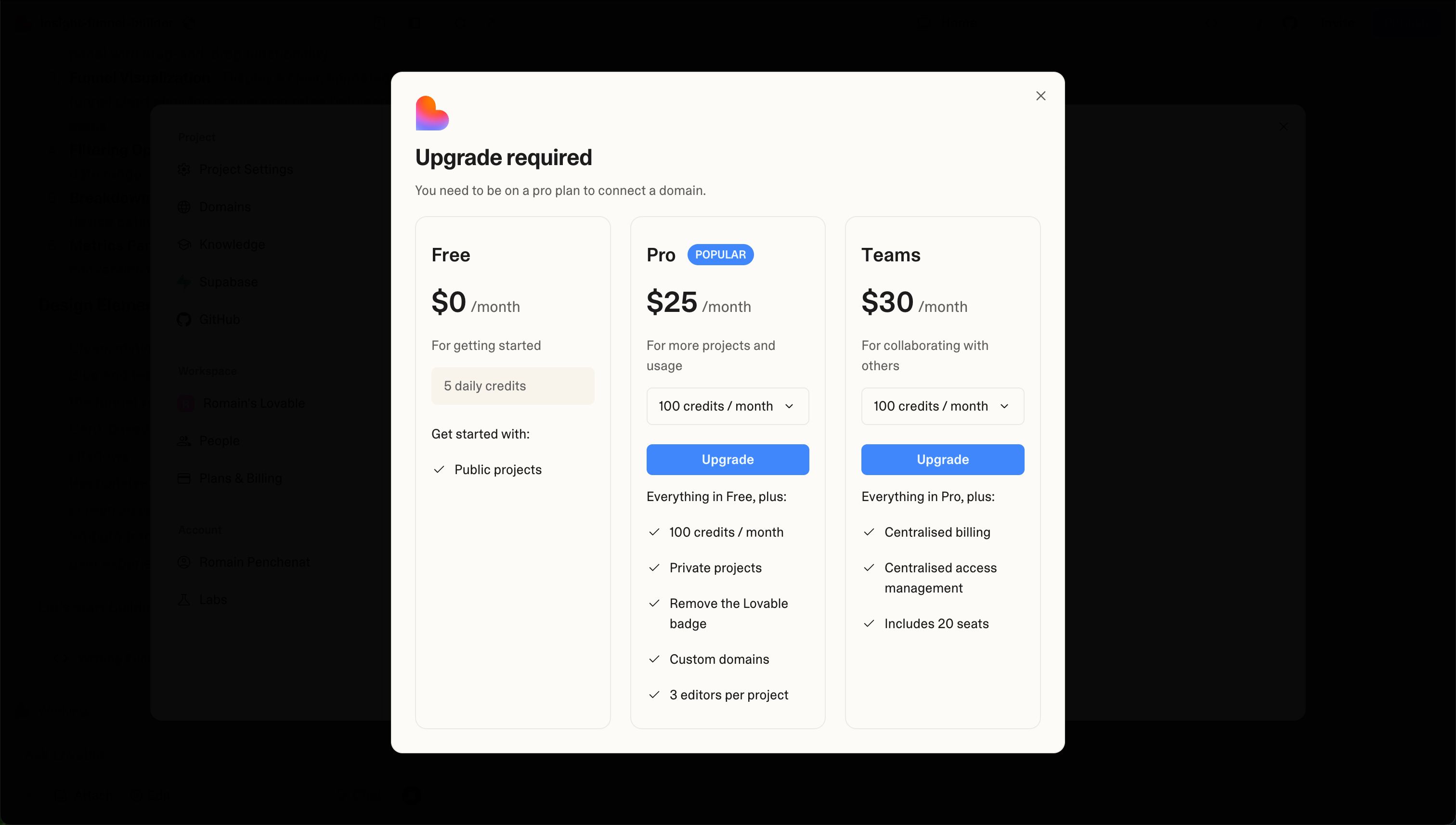 Pricing (Lovable)