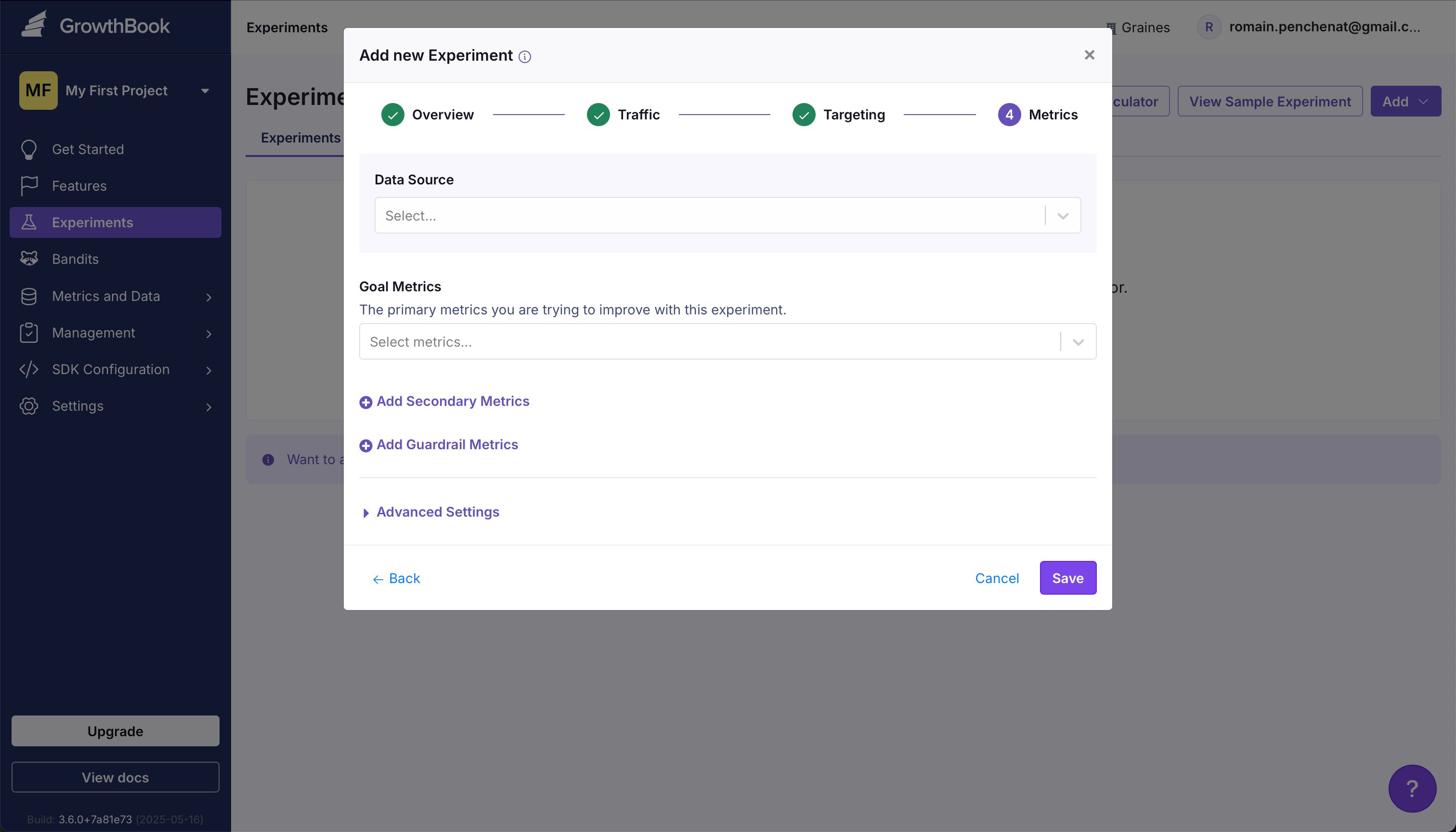 modal (Growthbook)