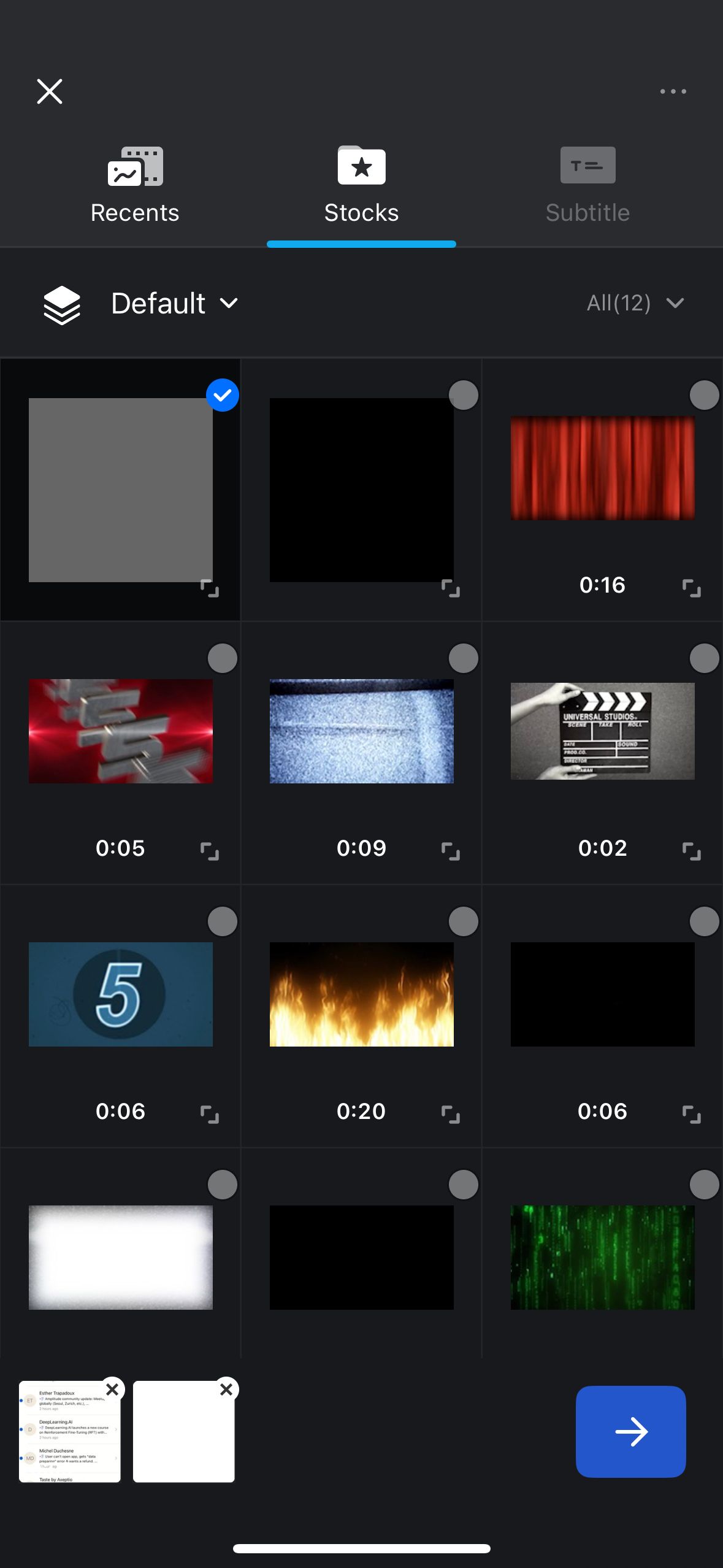 Video Selection (VN)