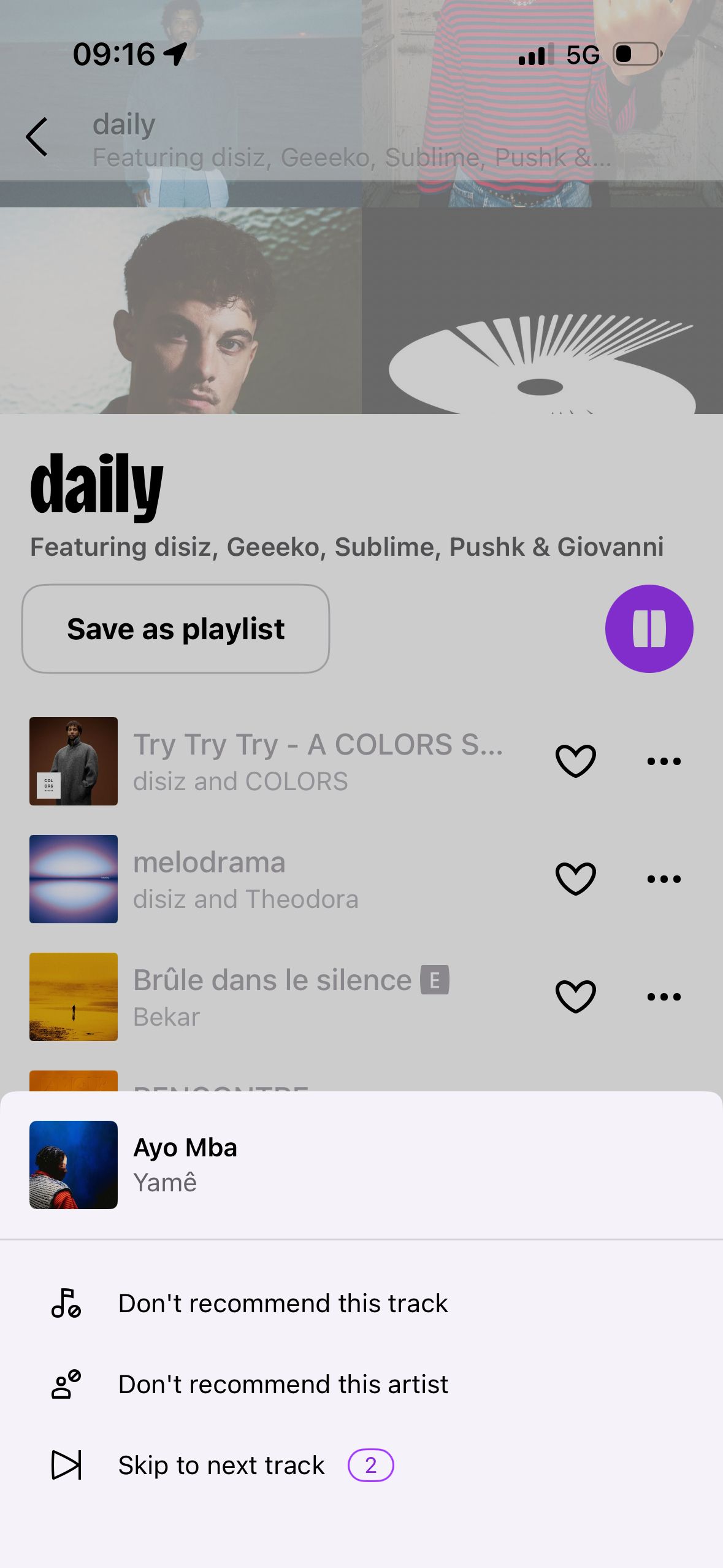 music player (Deezer)