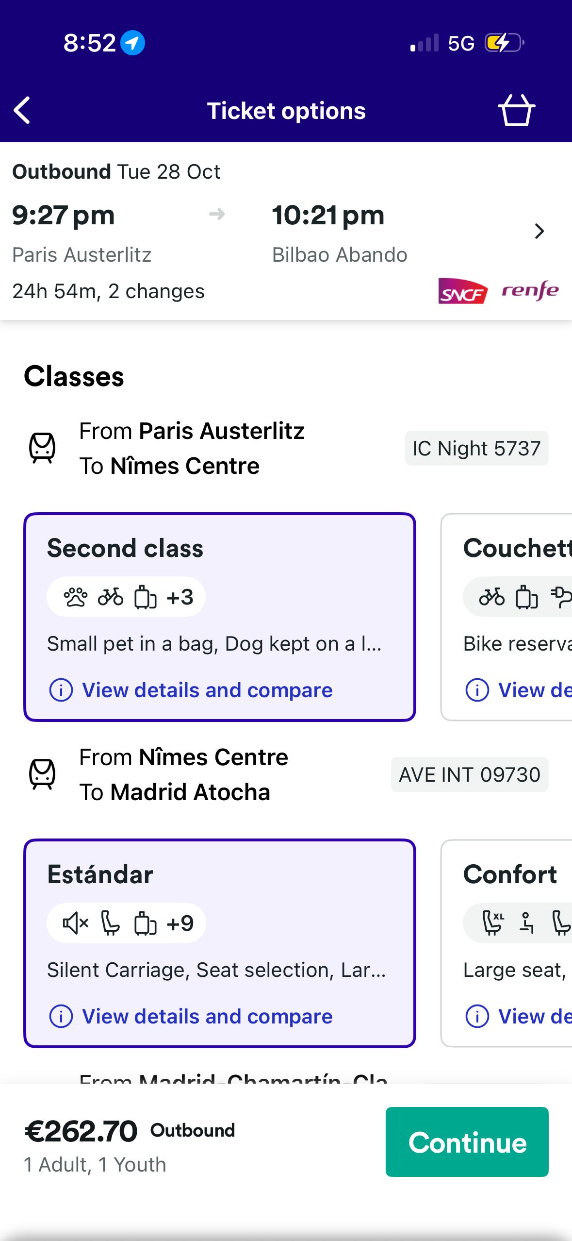 Ticket Selection (Trainline)