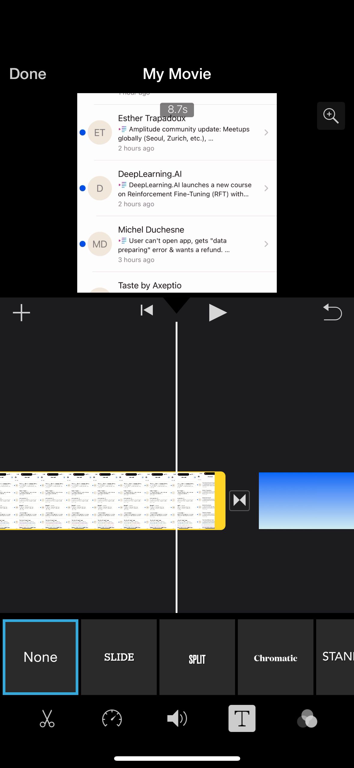 Video Editor (iMovie)