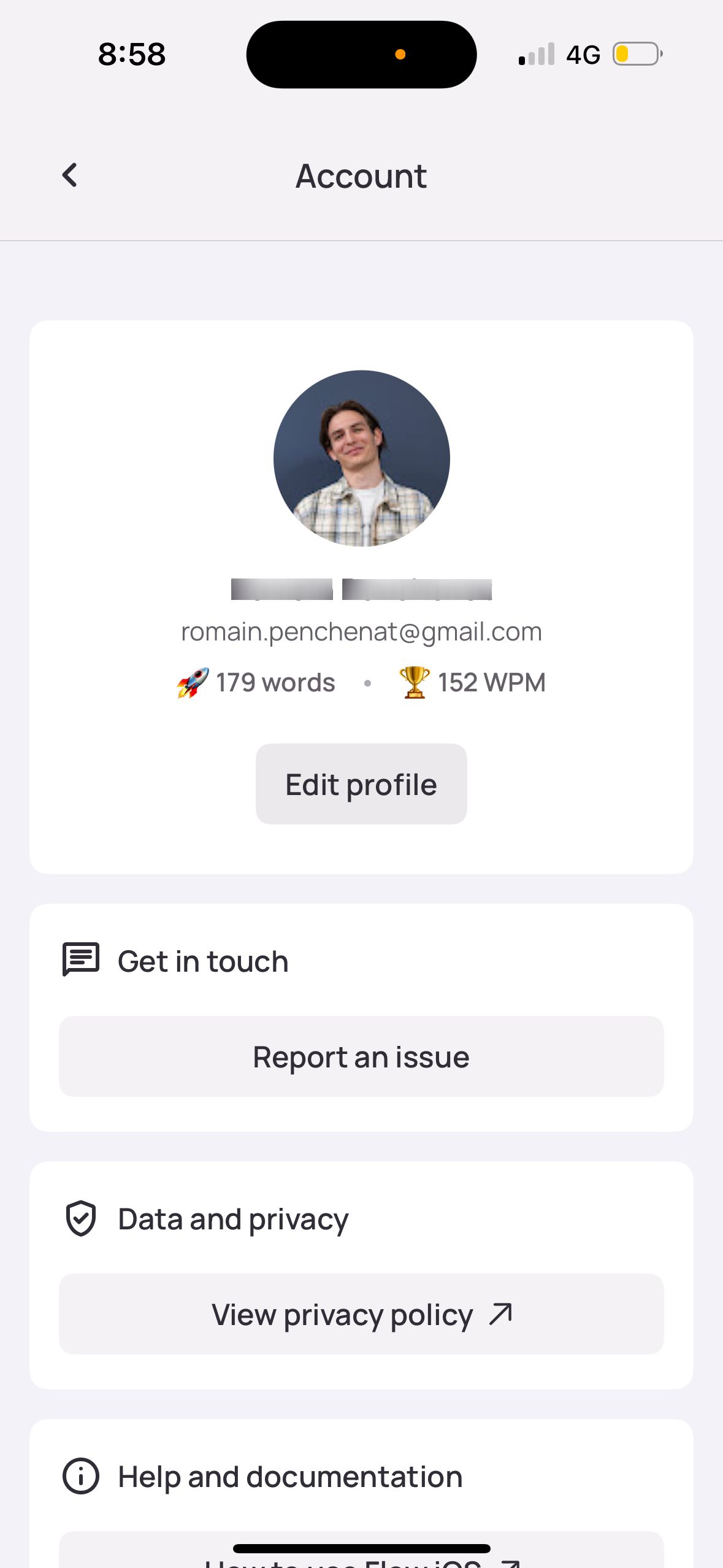 account (Wispr Flow)