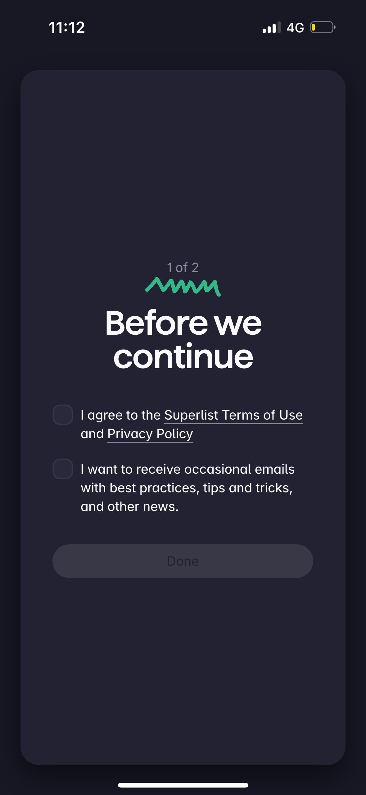 Onboarding (Superlist)