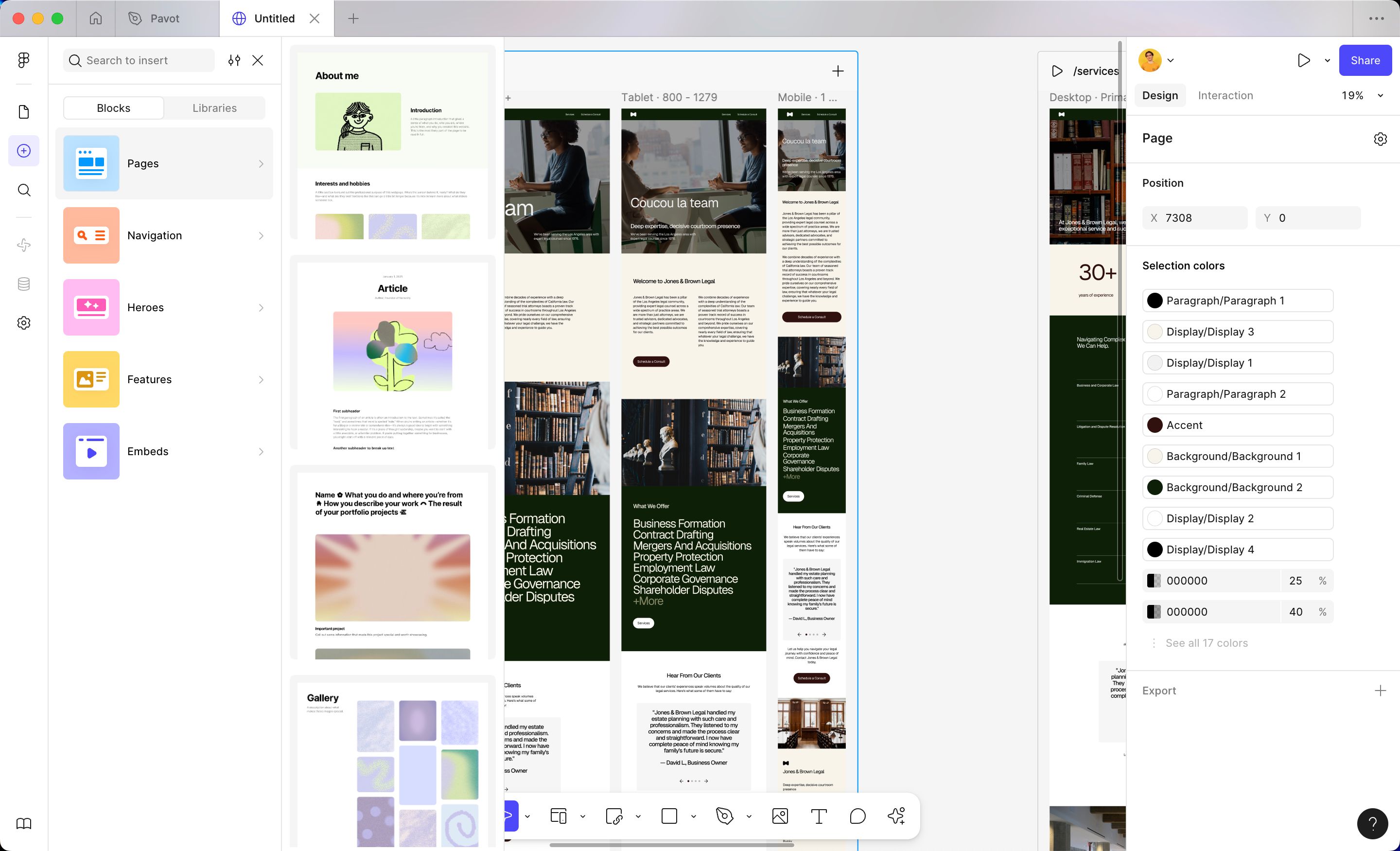 Design tool (Figma Sites)