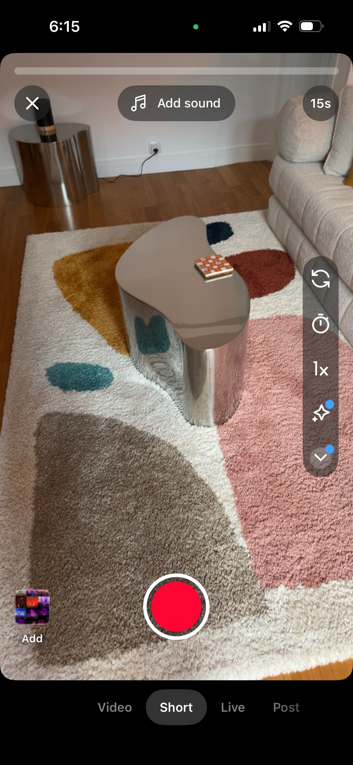 Video Recording Screen (Youtube)